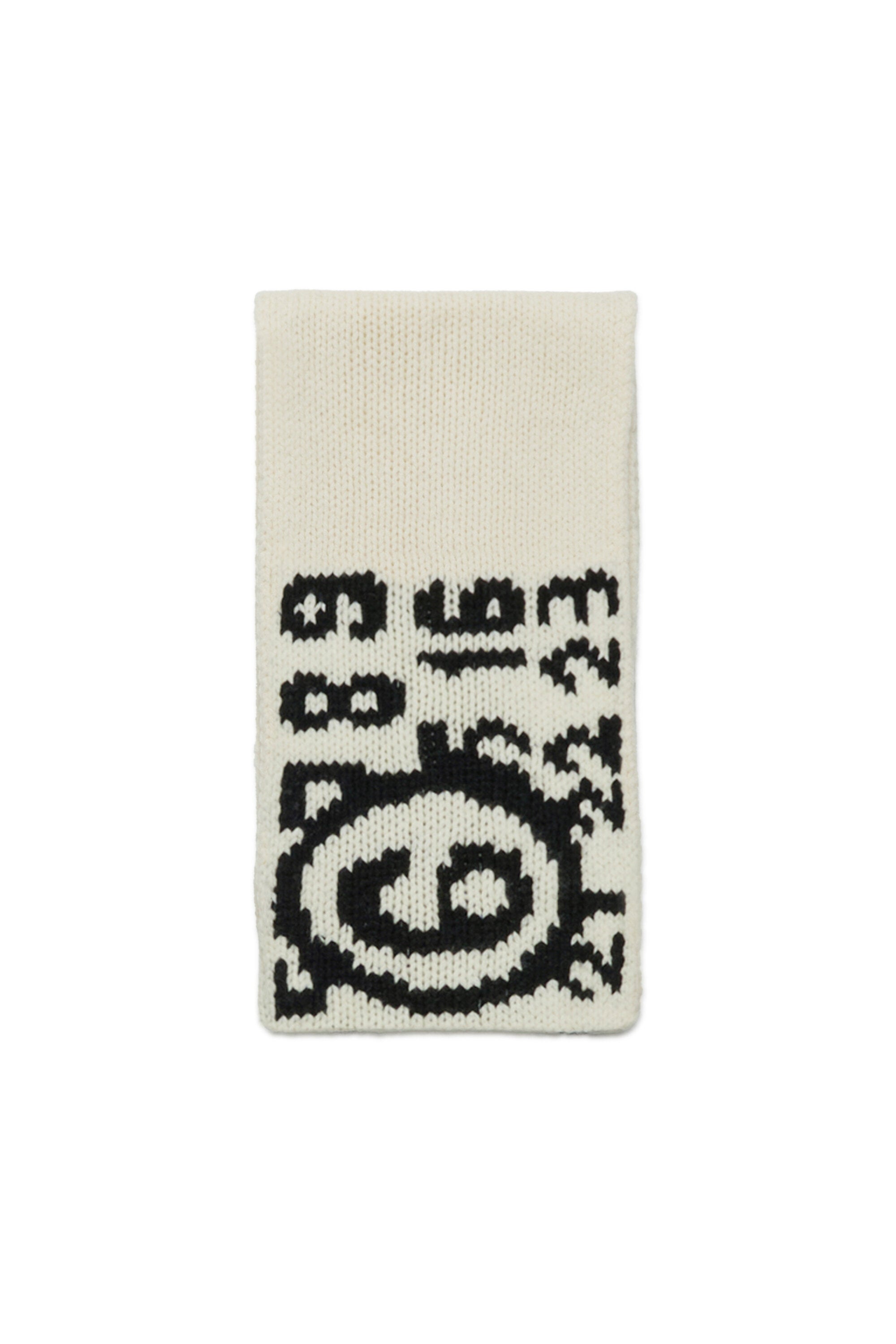 Strickschal aus Wollgemisch mit Numeric-Logo