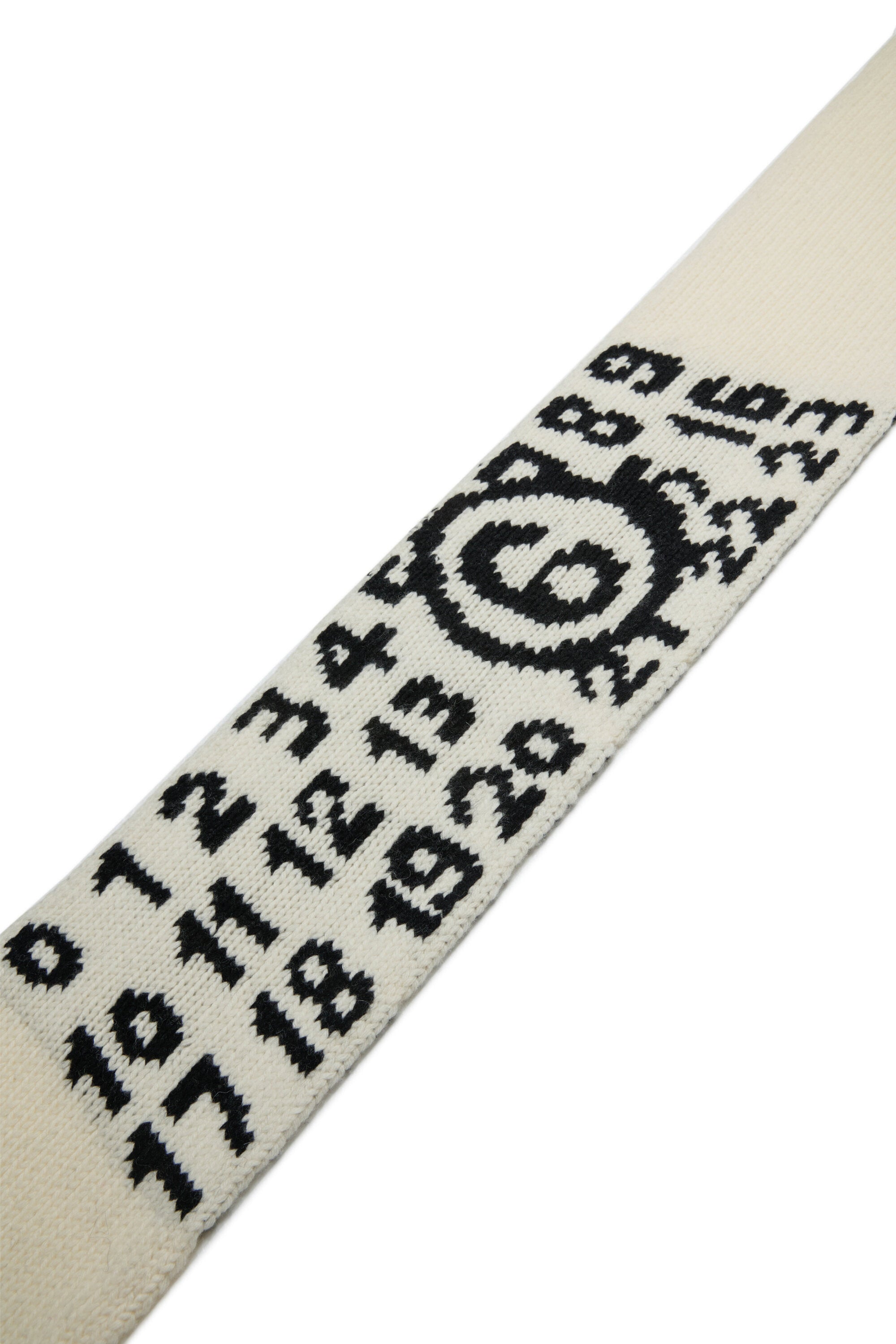 Strickschal aus Wollgemisch mit Numeric-Logo