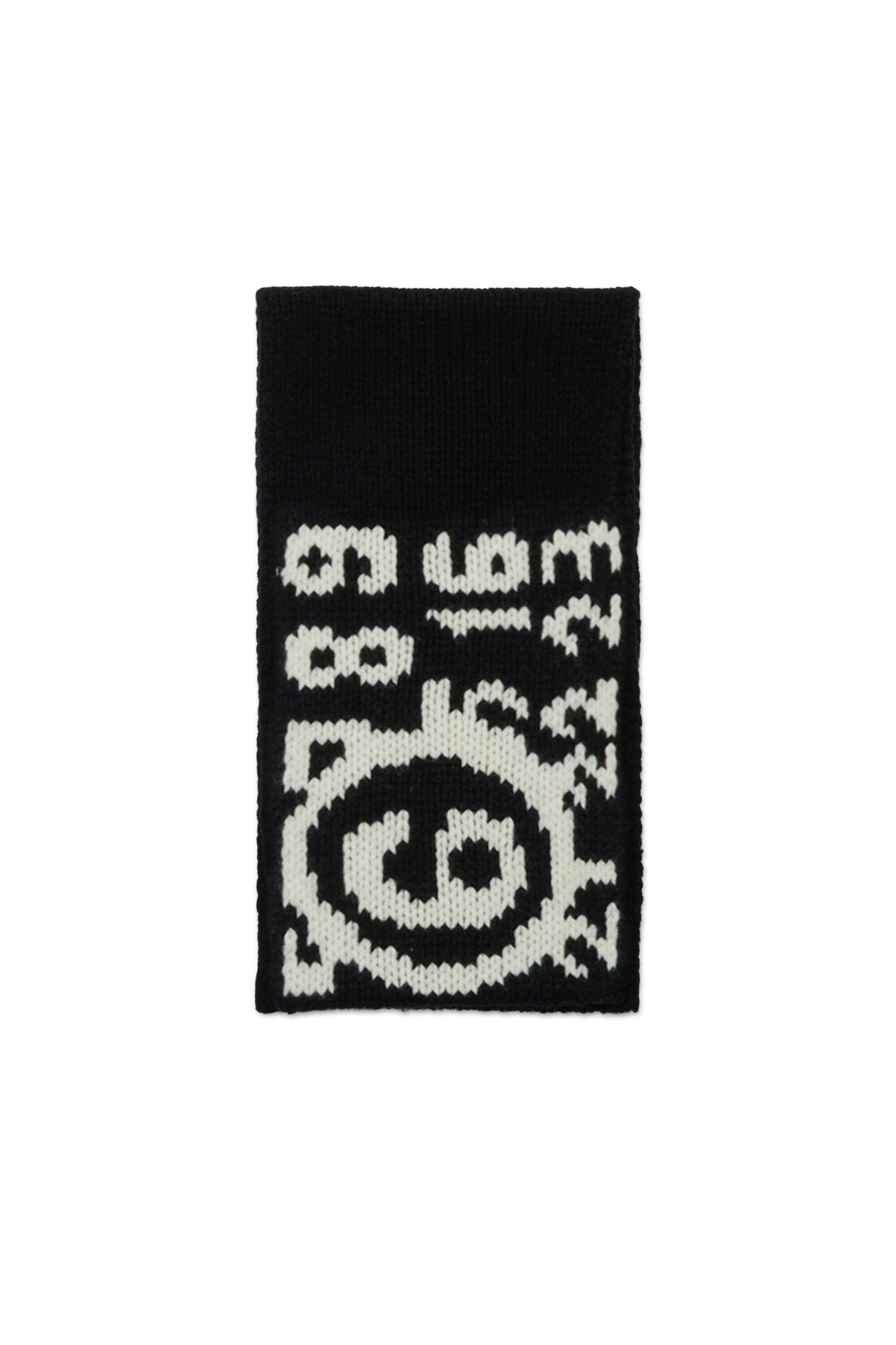 Strickschal aus Wollgemisch mit Numeric-Logo