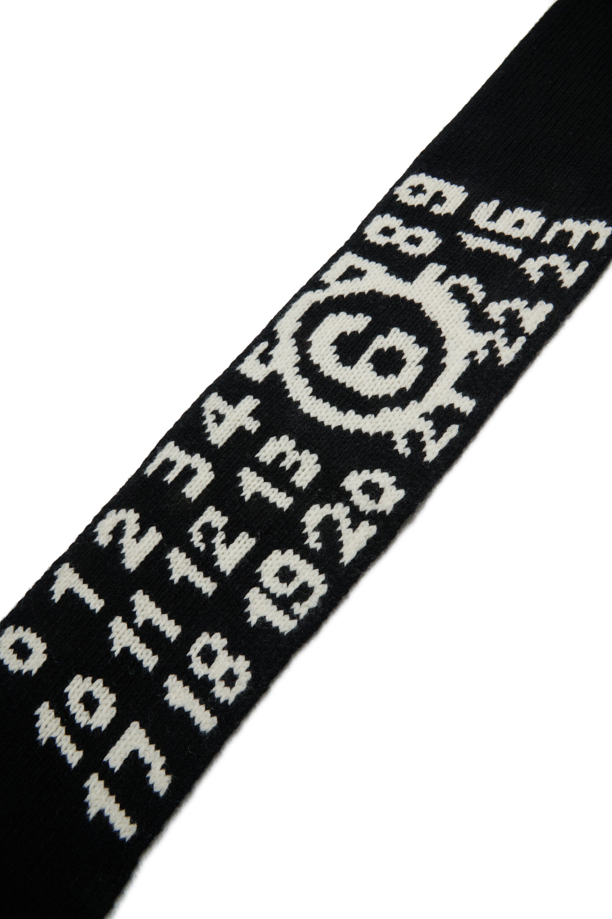 Strickschal aus Wollgemisch mit Numeric-Logo
