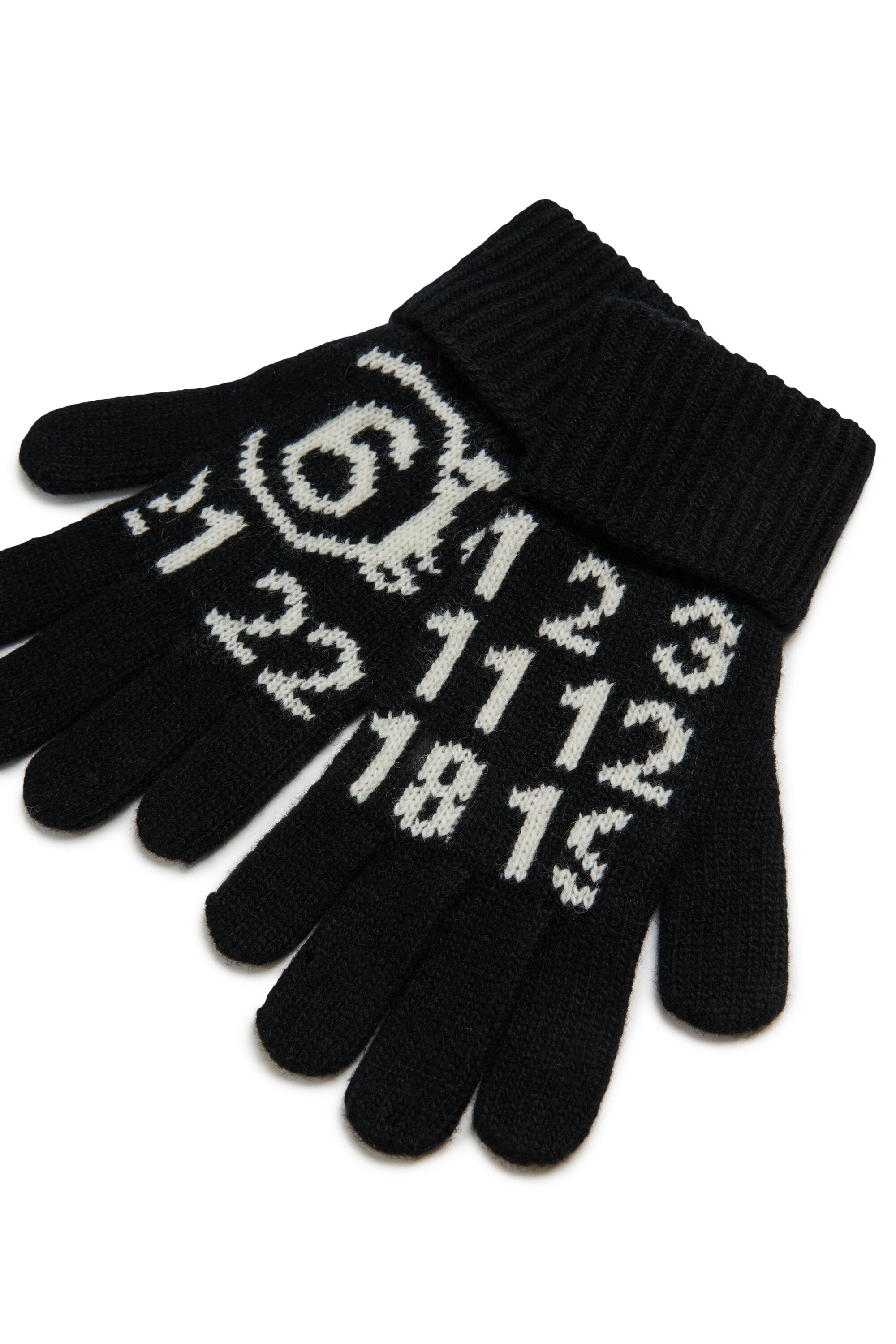 Gants en maille de laine avec logo Numeric