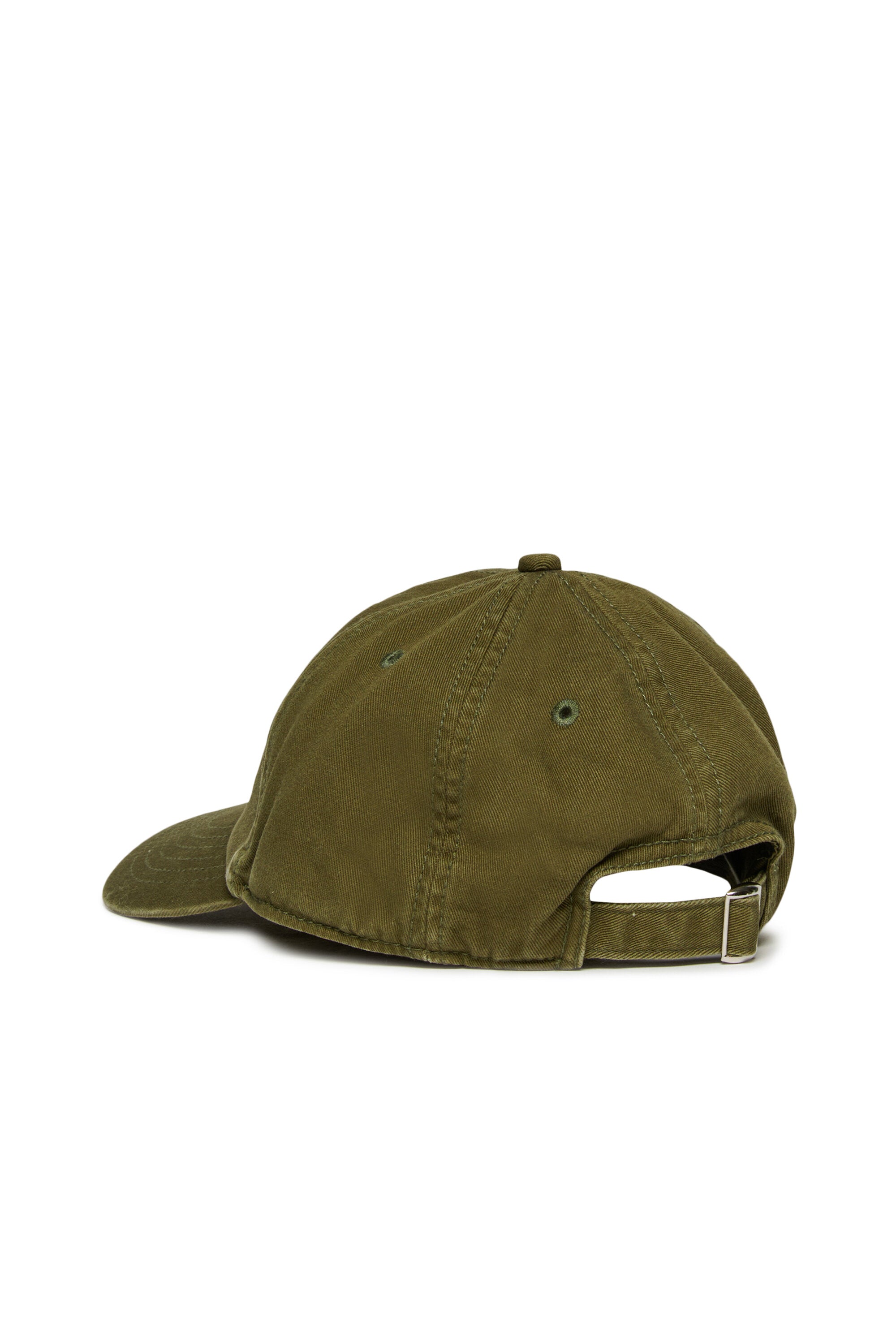 Baseball cap in gabardine with a worn effect