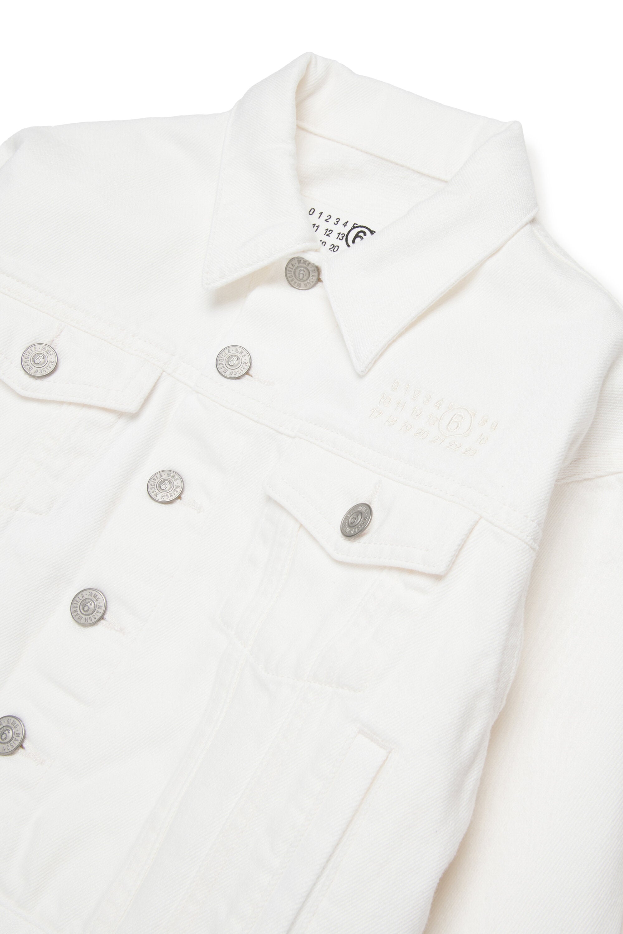 Giacca denim con logo stampato