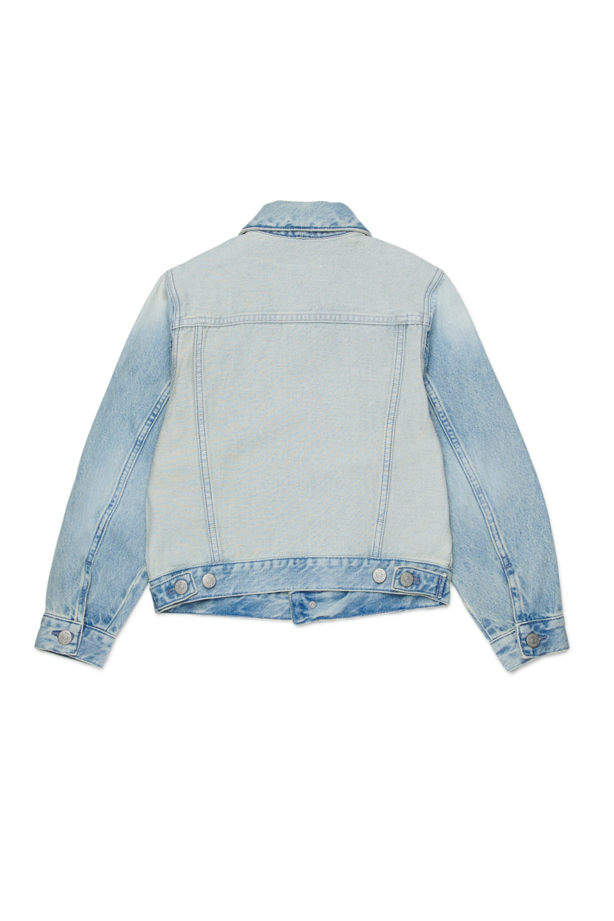 Giacca denim effetto lavaggio chiaro