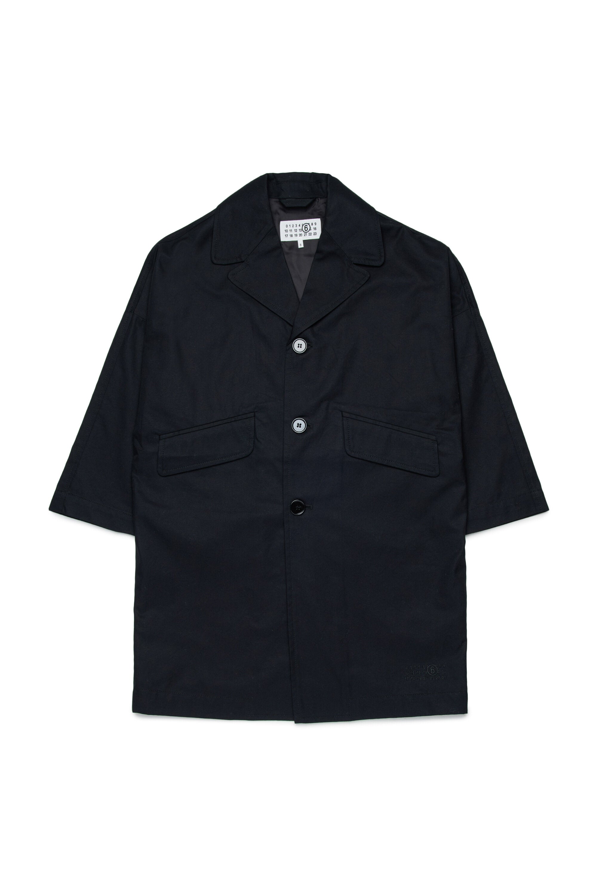 Manteau droit avec logo