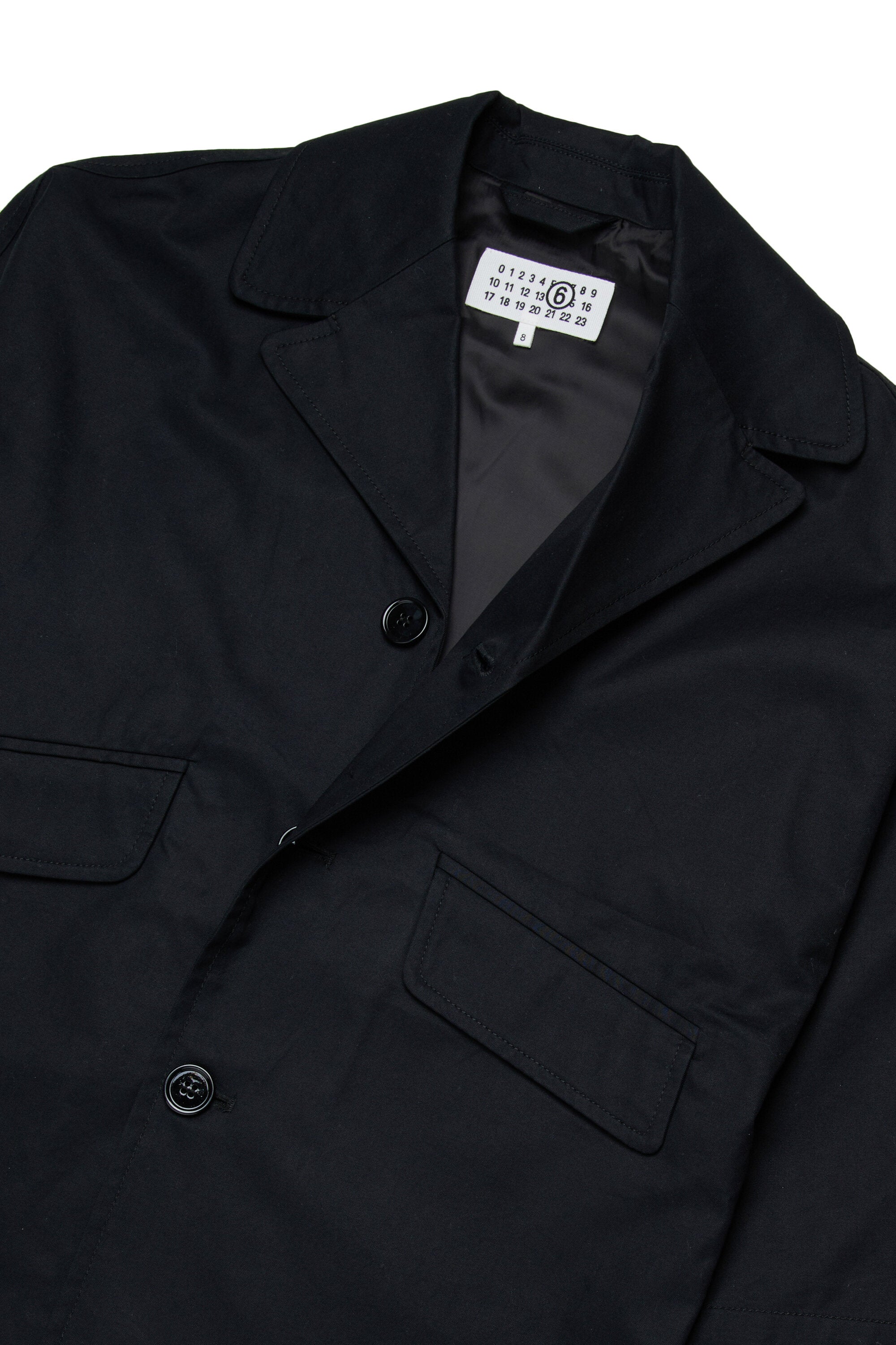 Manteau droit avec logo