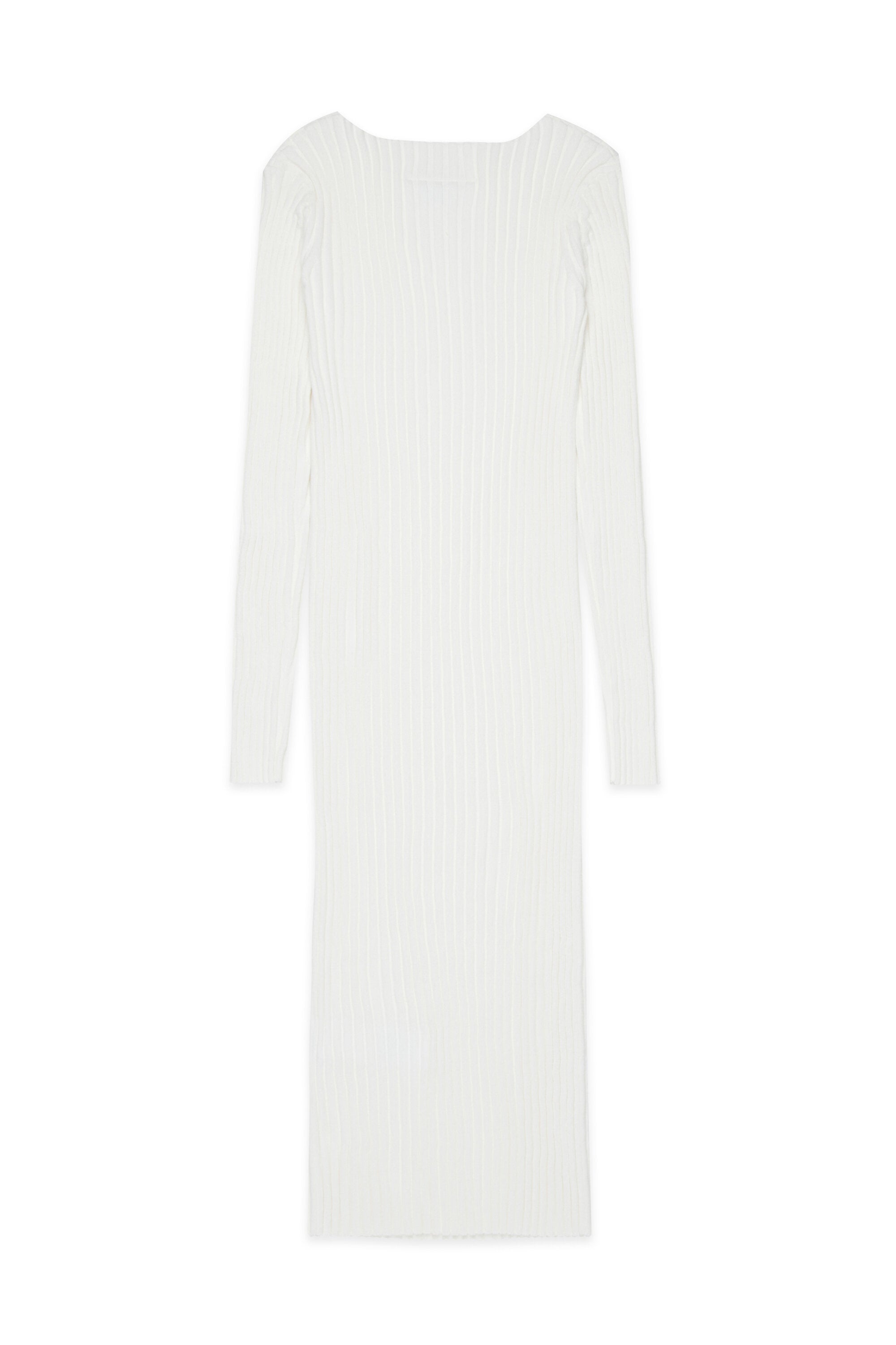 Vestido largo de canalé con logo