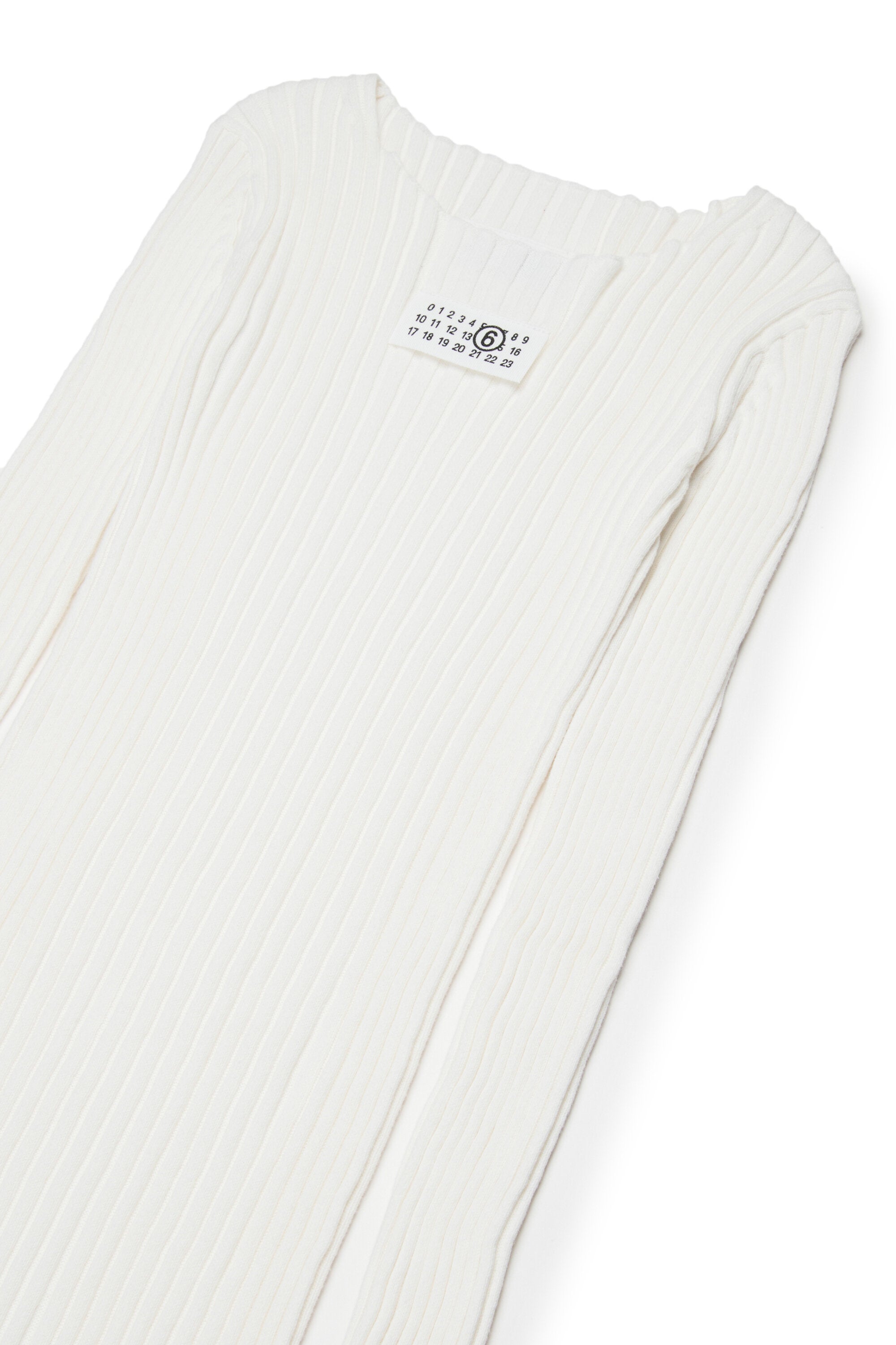 Robe longue côtelée avec logo