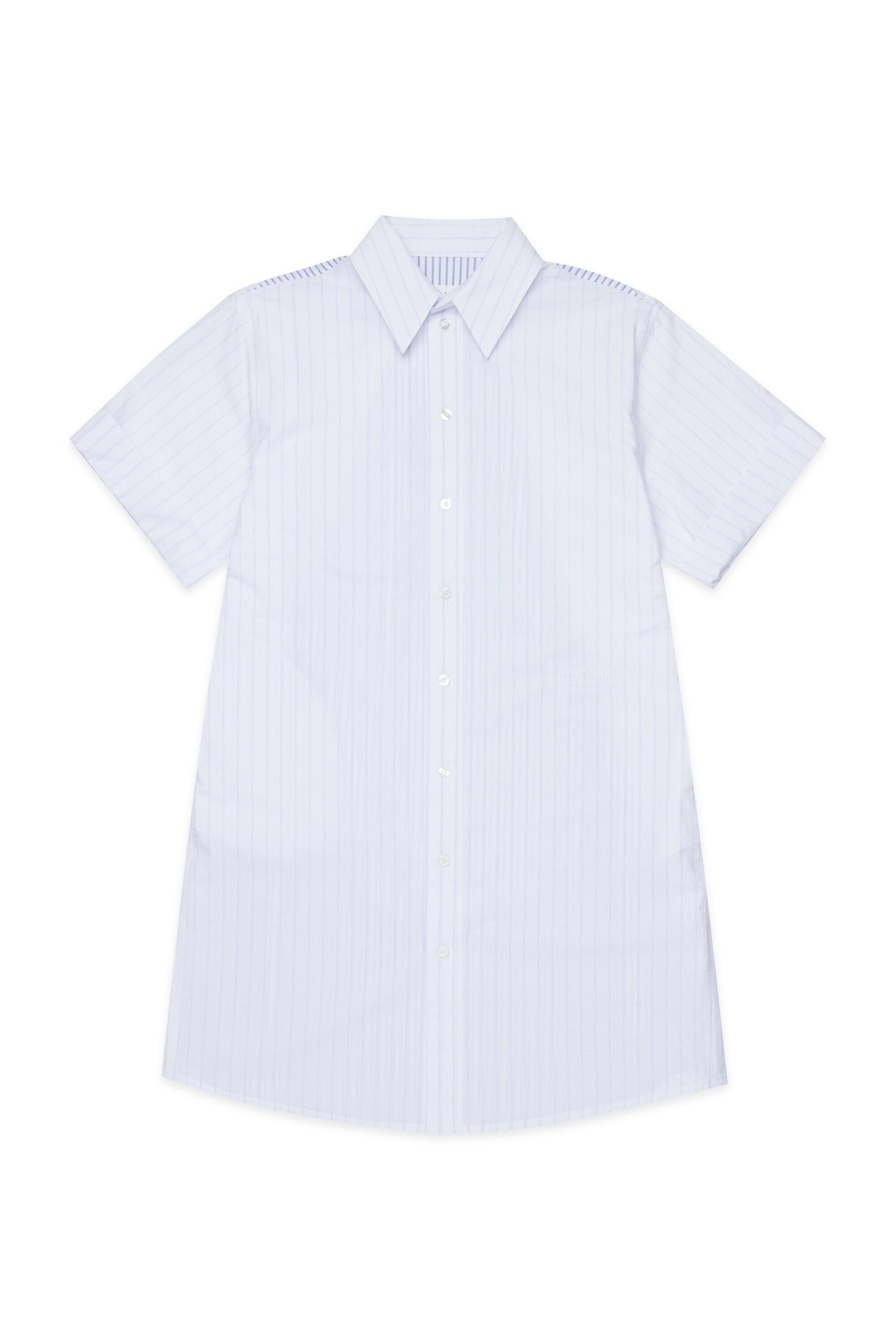 Robe chemise courte à rayures