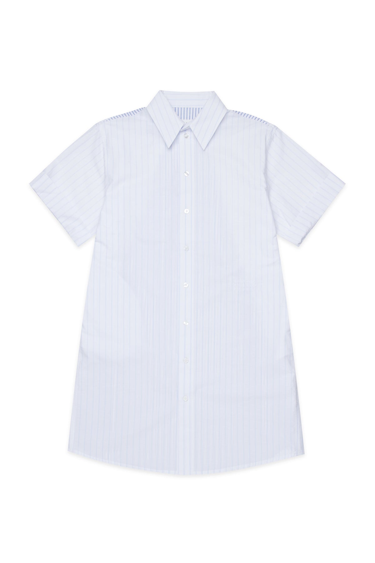 Robe chemise courte à rayures