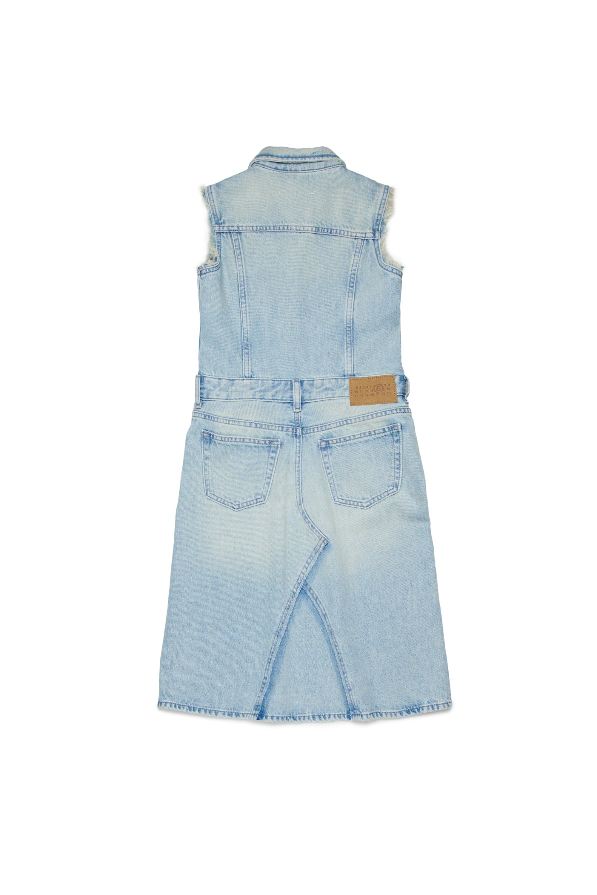 Ärmelloses Denimkleid mit Waschungseffekt