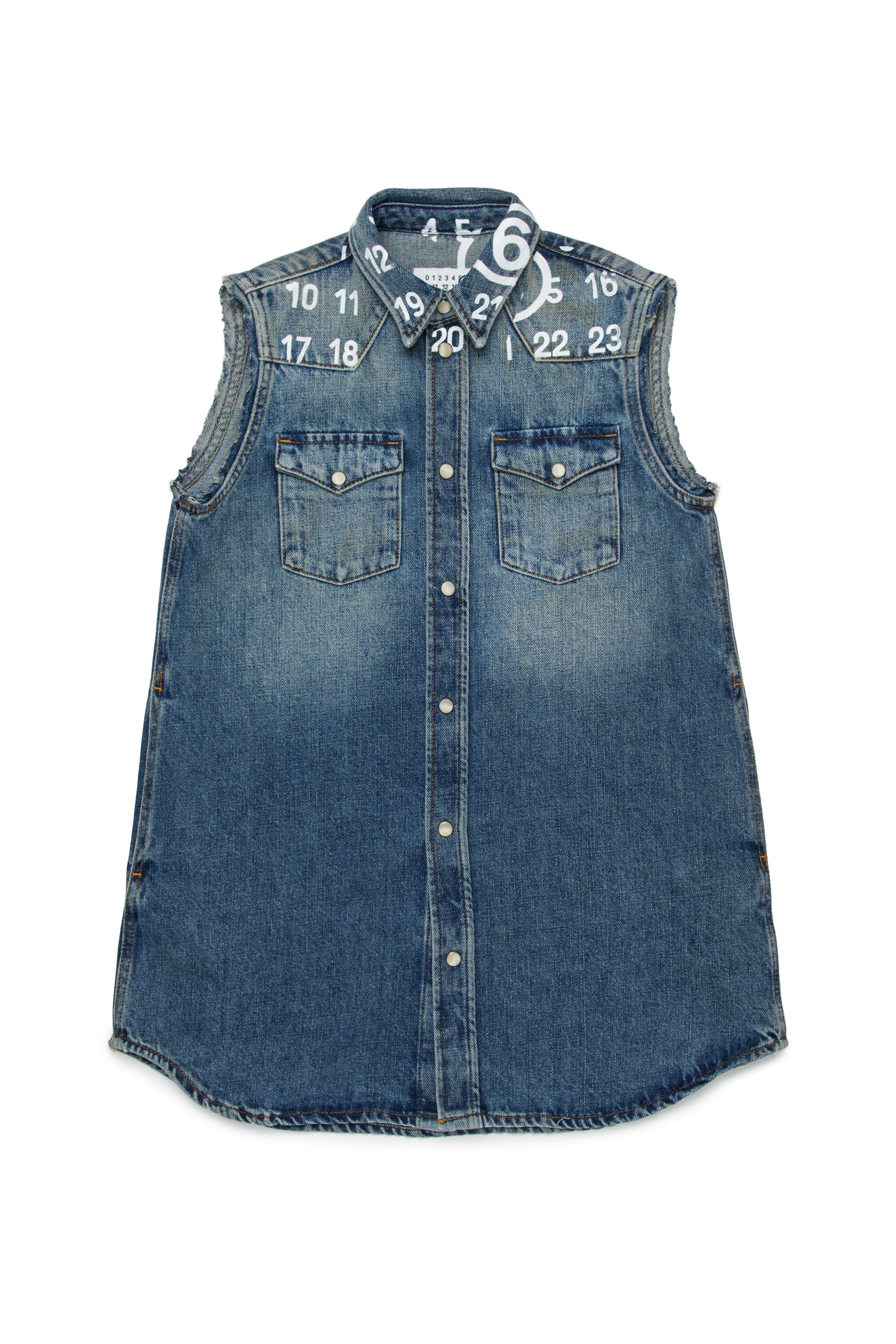 Abito senza maniche in denim