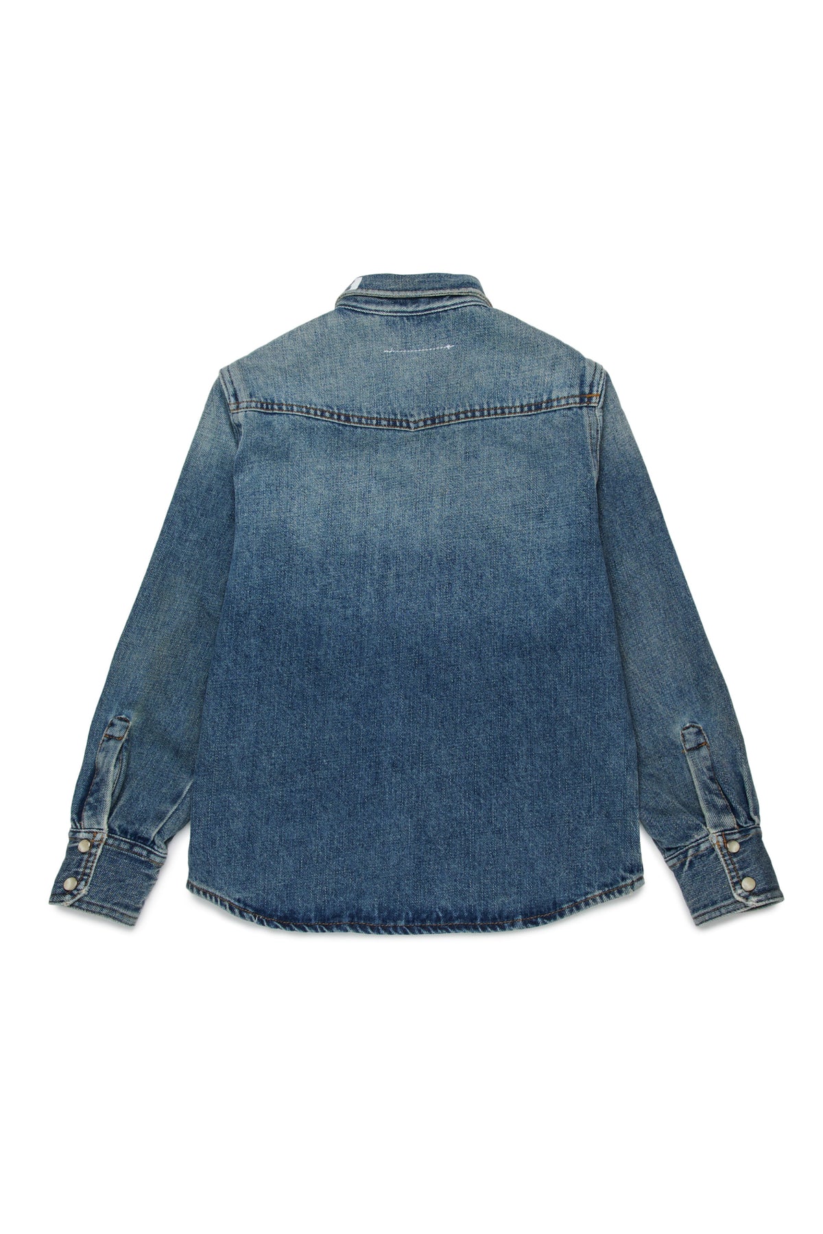 Camicia denim con logo stampato