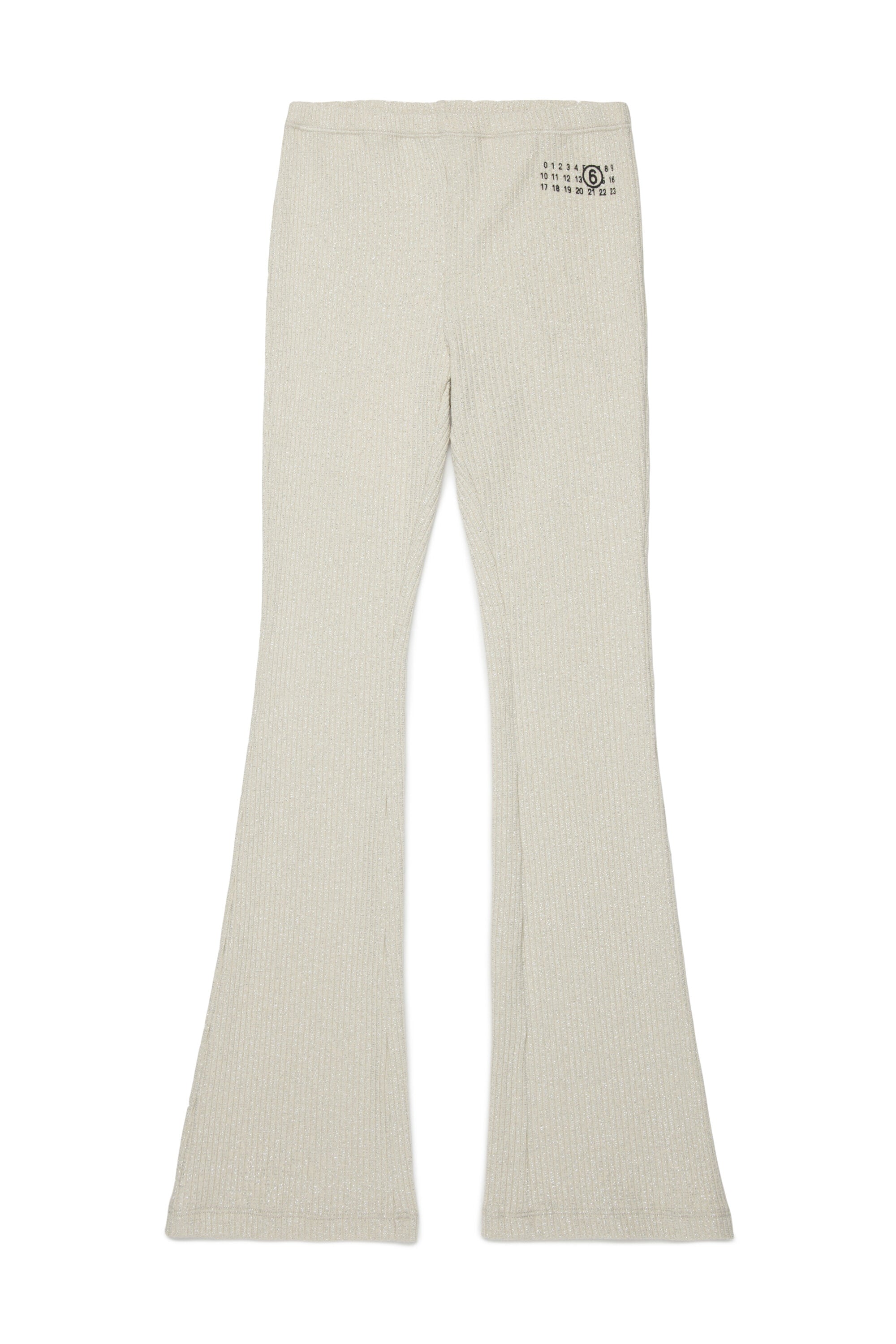 Pantaloni leggings flare con logo