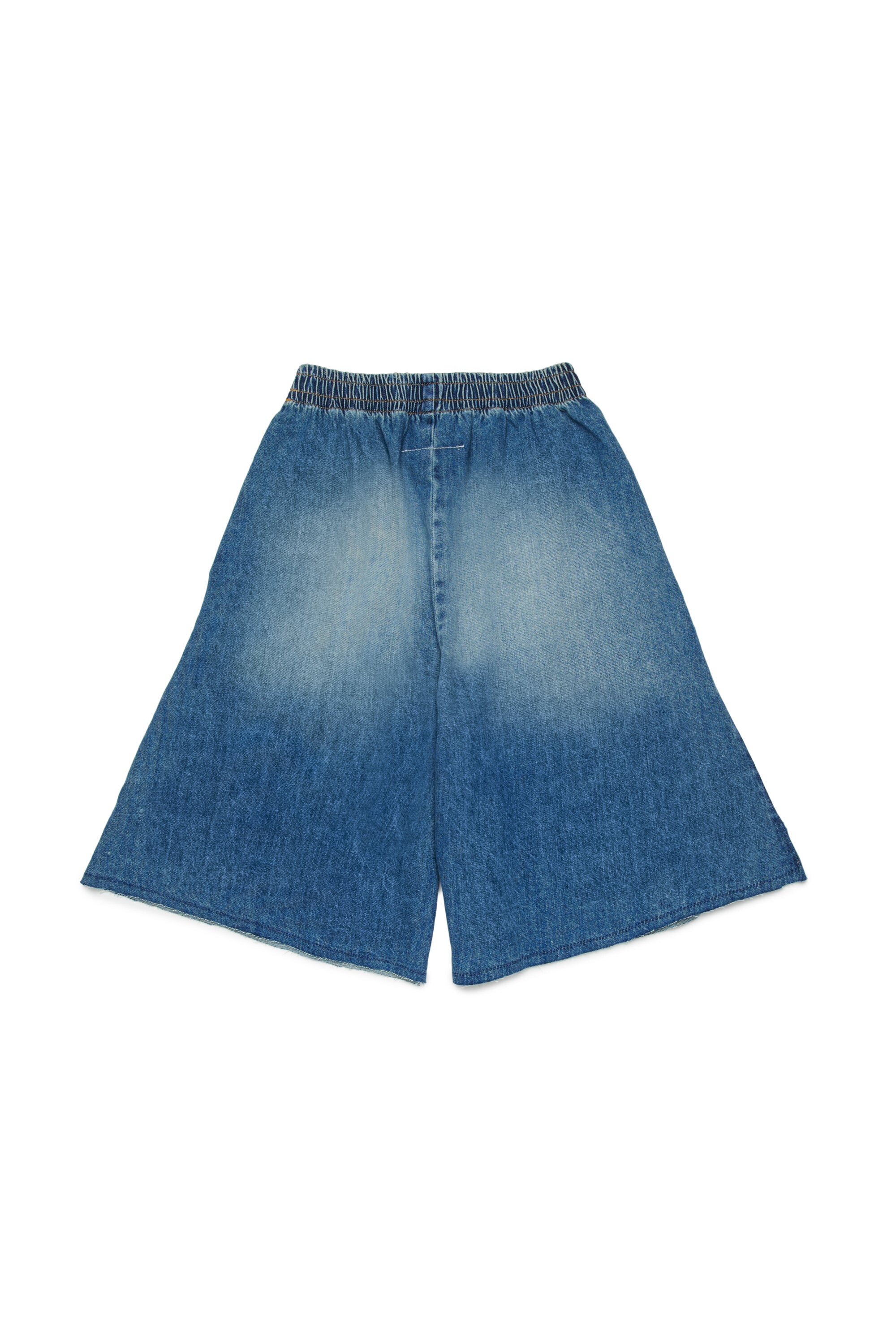 Weite Denim-Shorts mit Logo