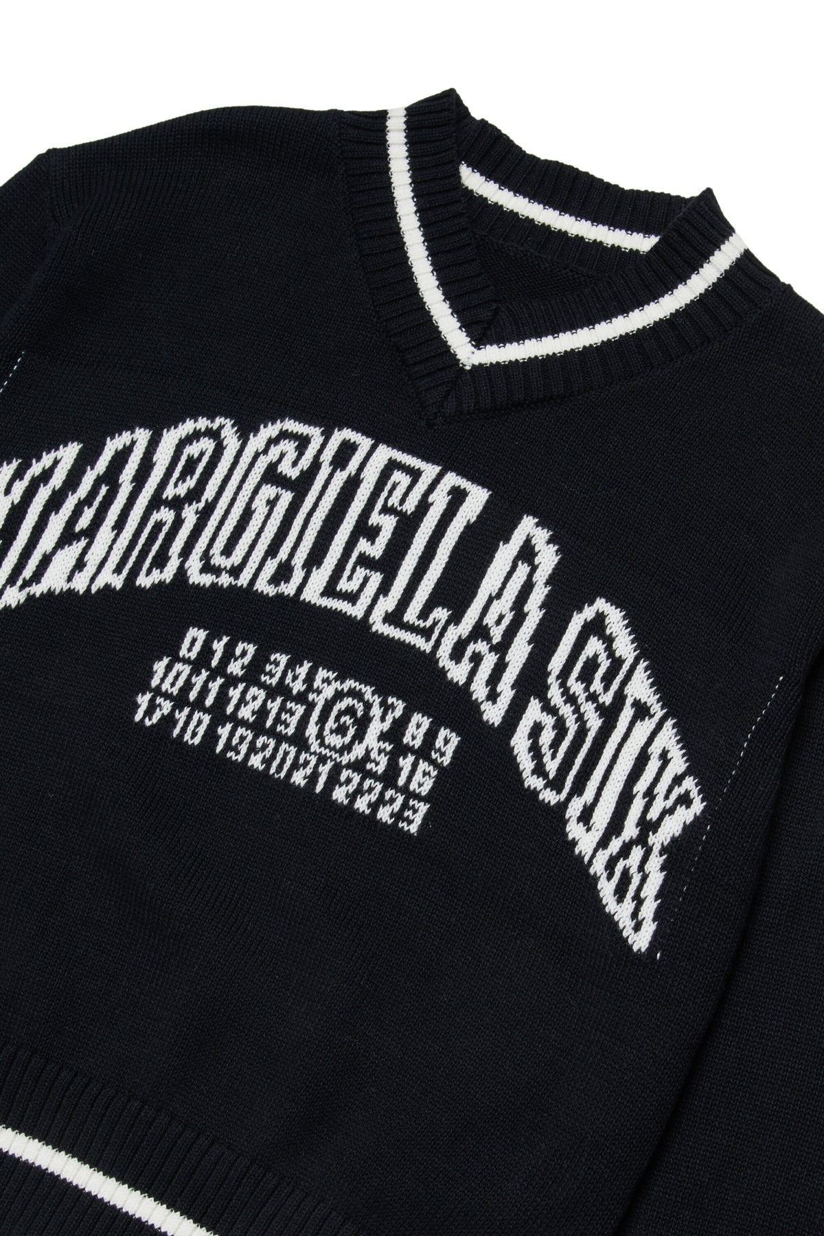 Pullover scollo a V con logo