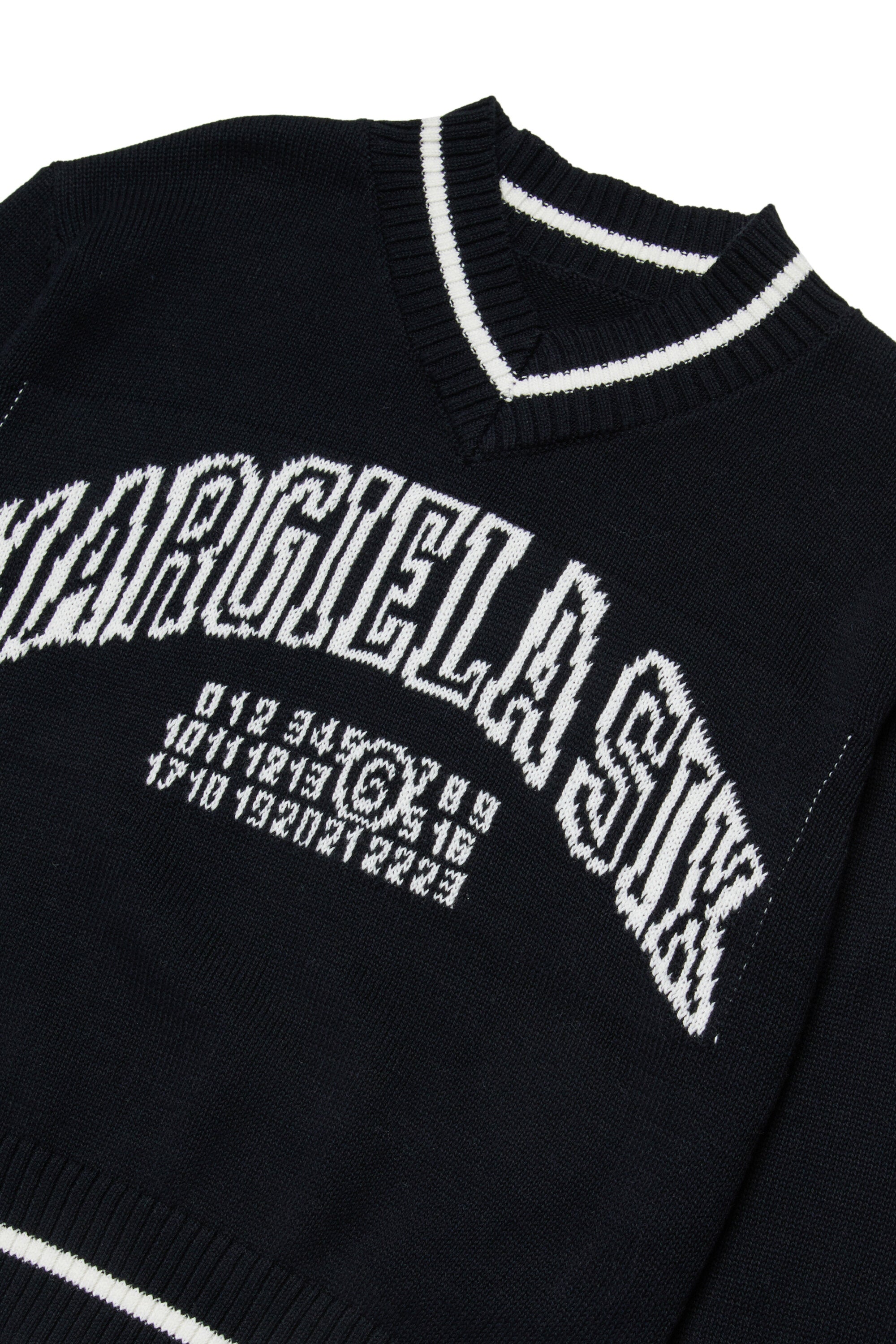 Pullover scollo a V con logo