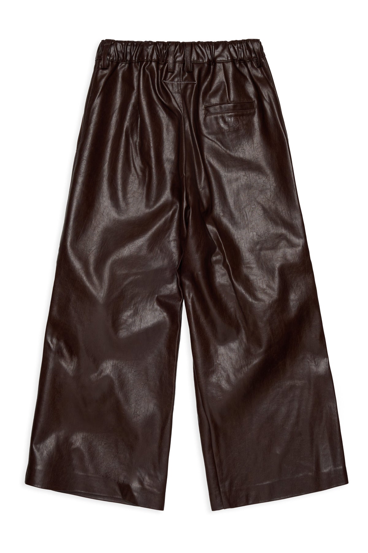 Pantalón corte wide efecto revestido