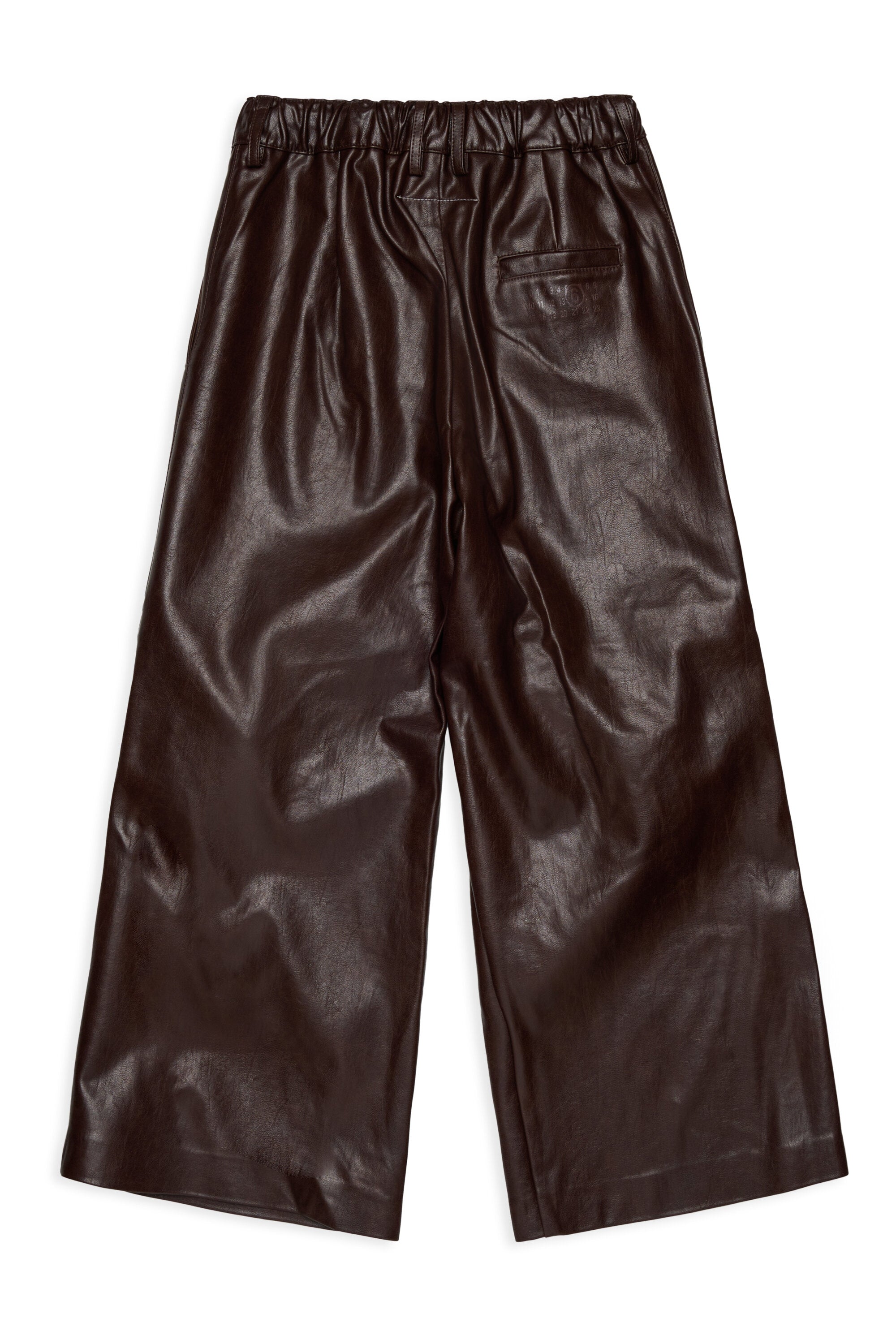 Pantaloni wide leg effetto spalmato
