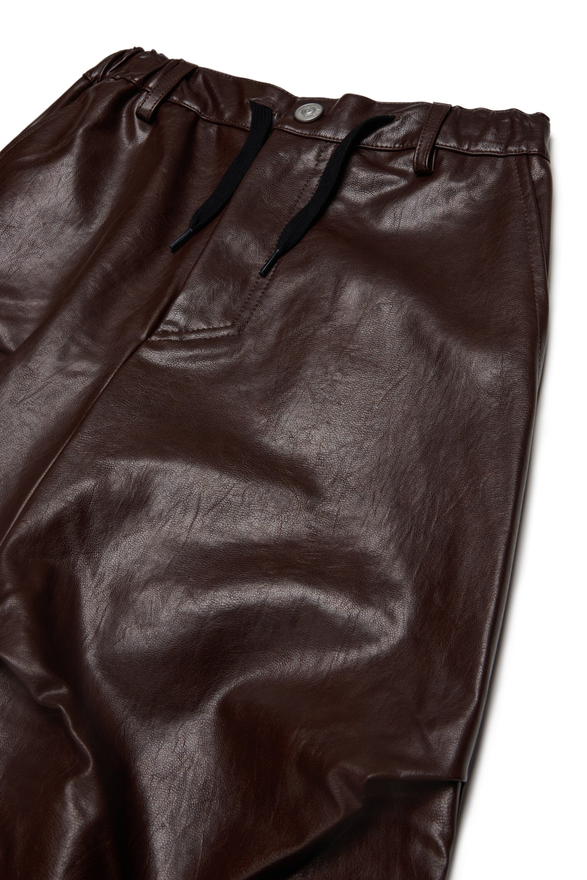 Coated wide leg pants