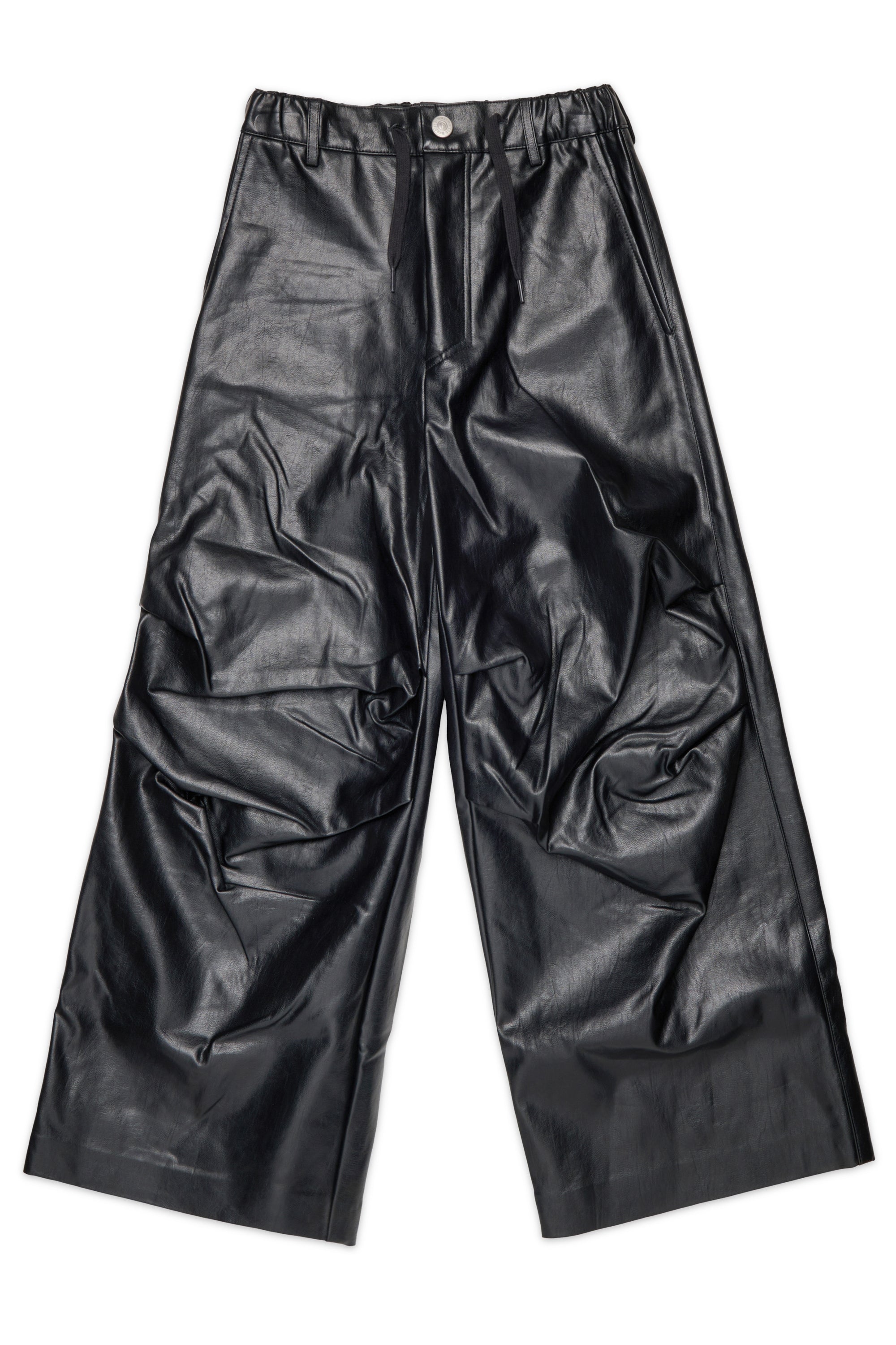 Pantalon wide leg effet enduit