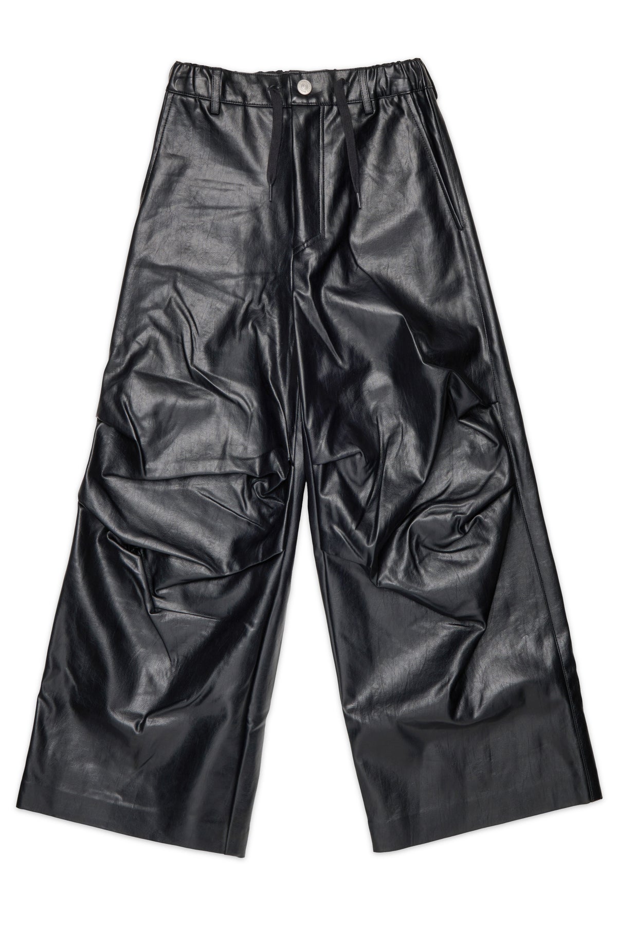 Pantaloni wide leg effetto spalmato