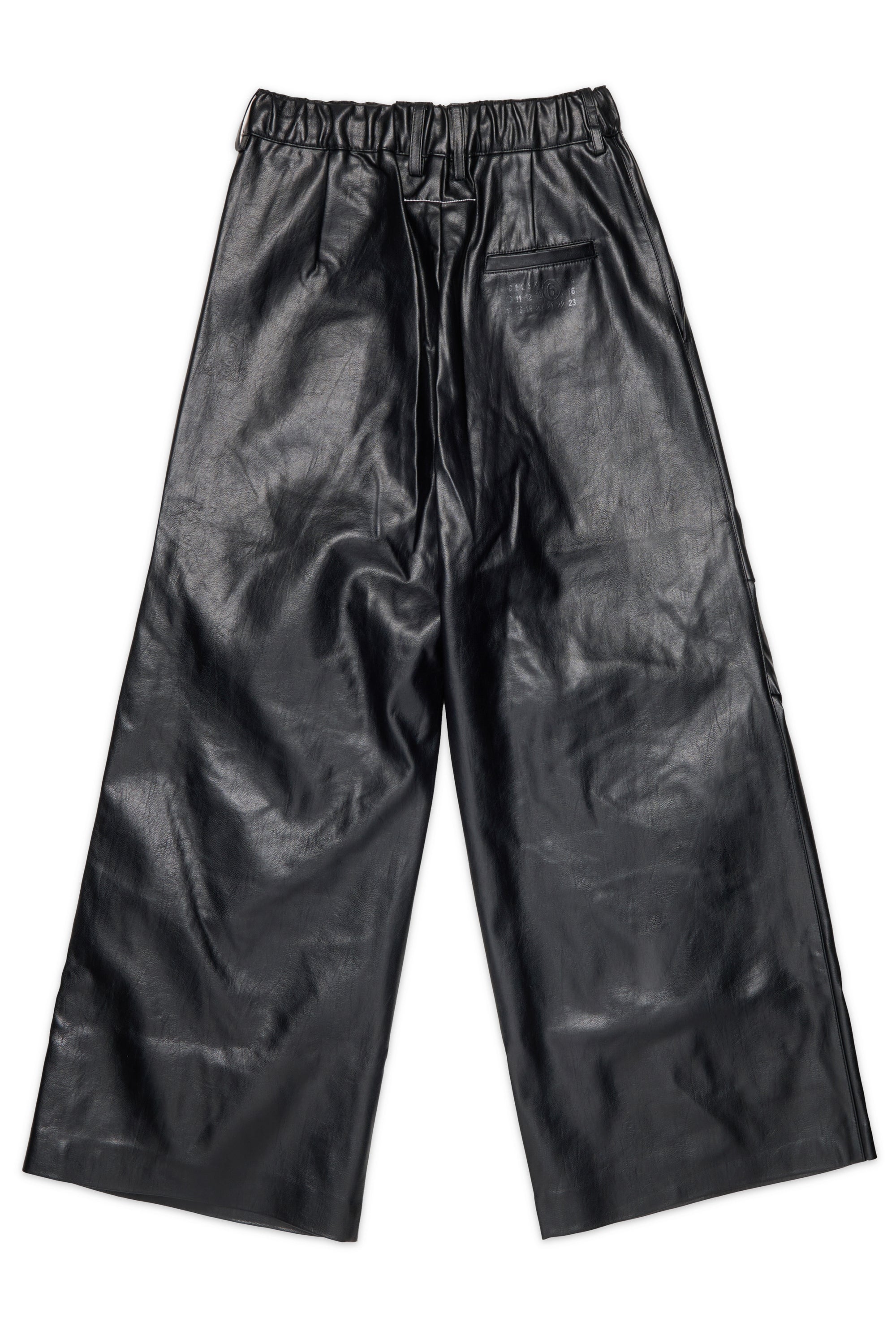 Pantalon wide leg effet enduit