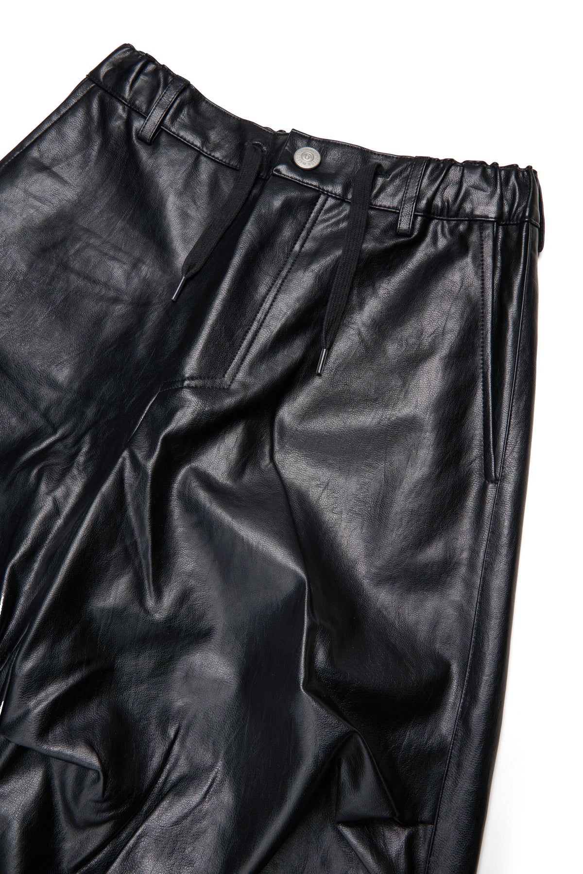 Pantalon wide leg effet enduit