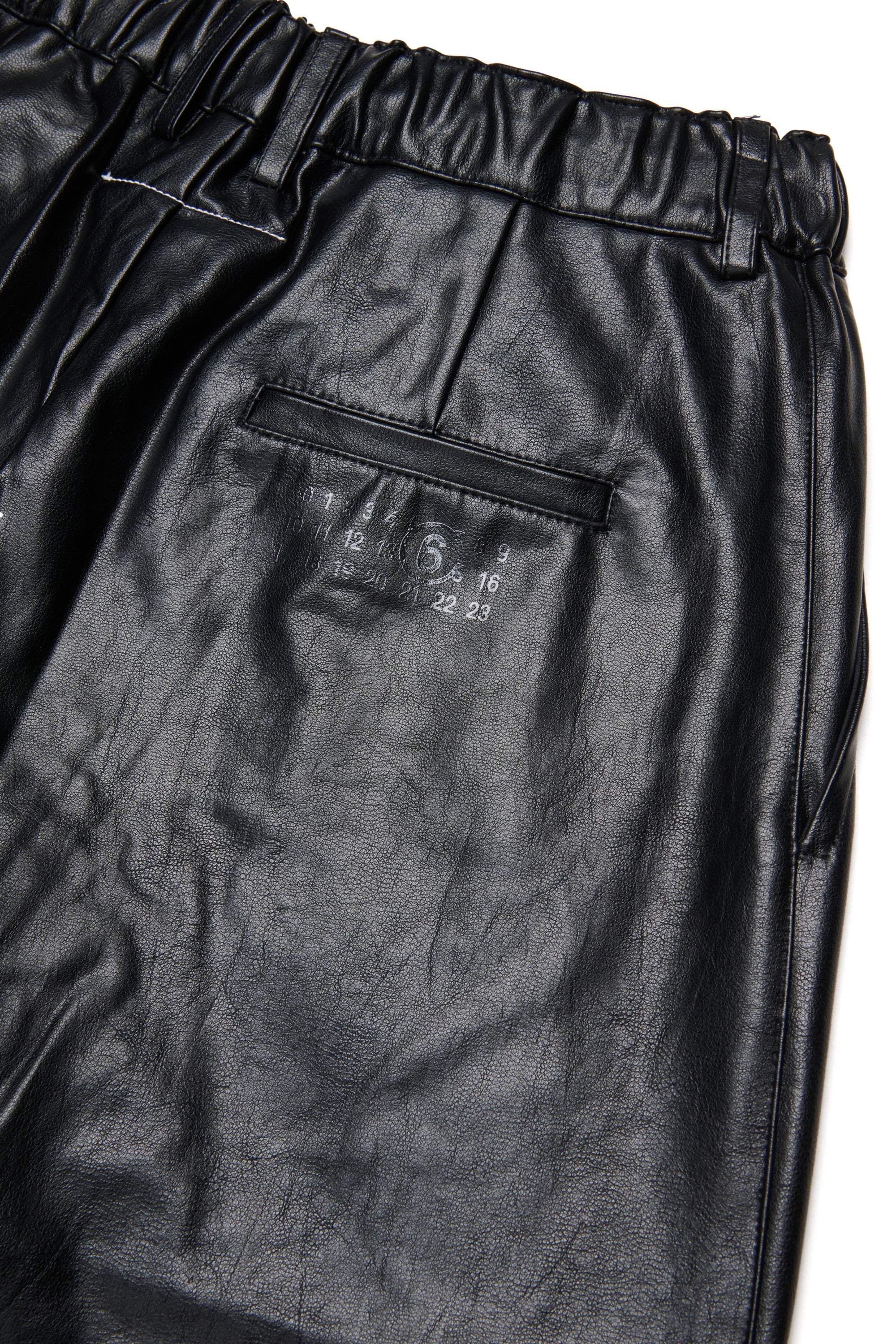 Pantalon wide leg effet enduit