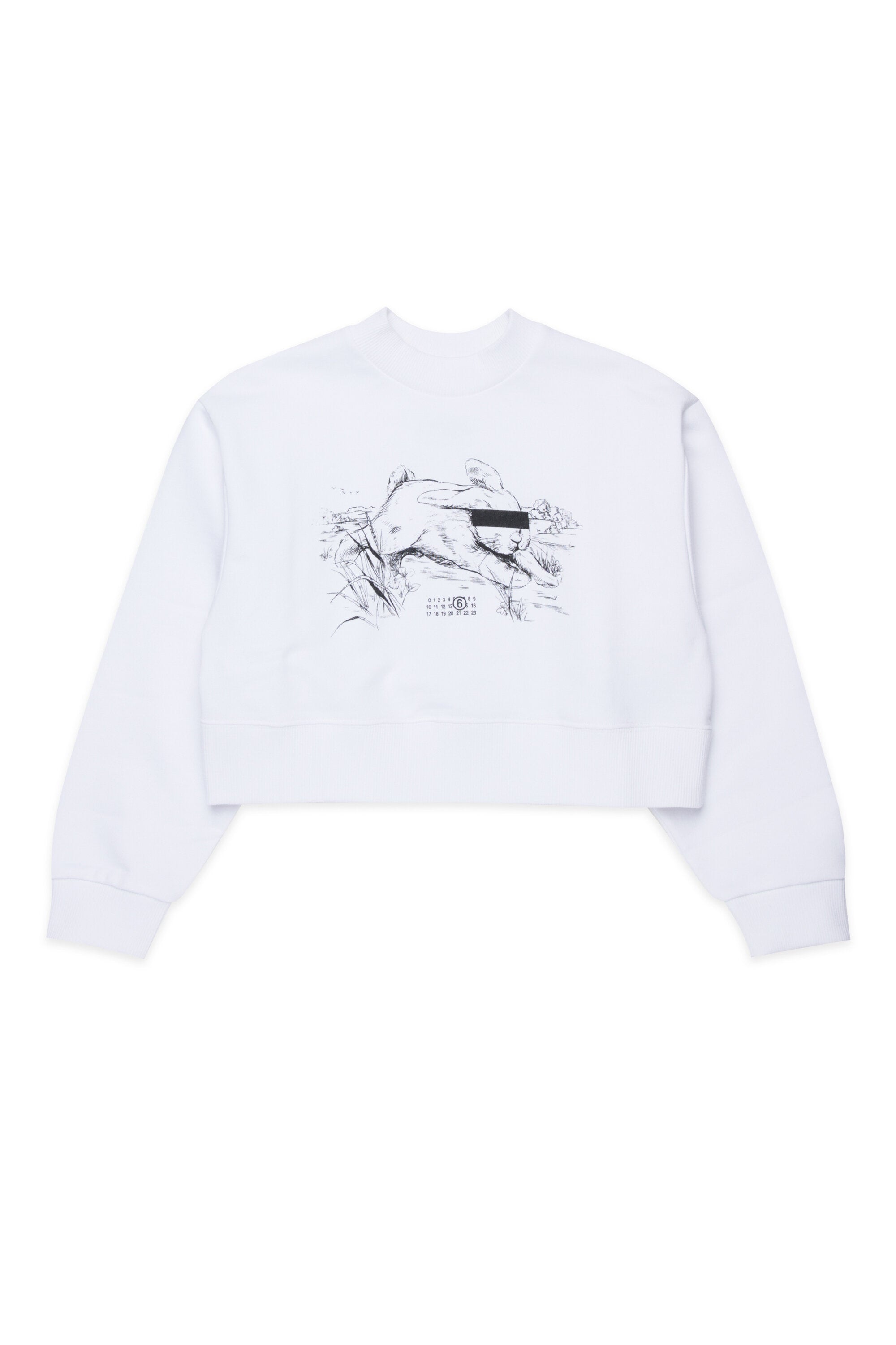 Sweat-shirt à col rond avec imprimé graphique