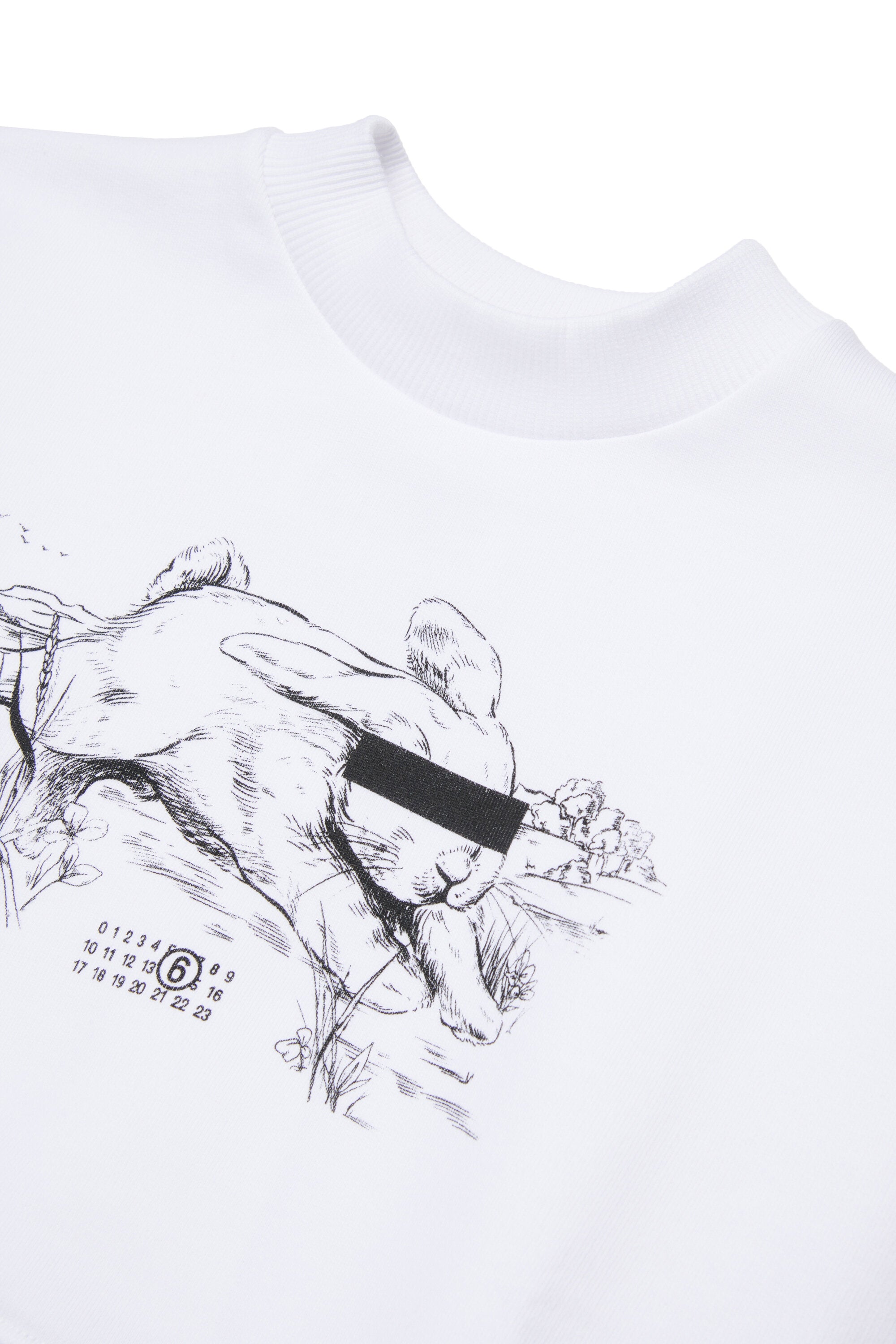 Sweat-shirt à col rond avec imprimé graphique