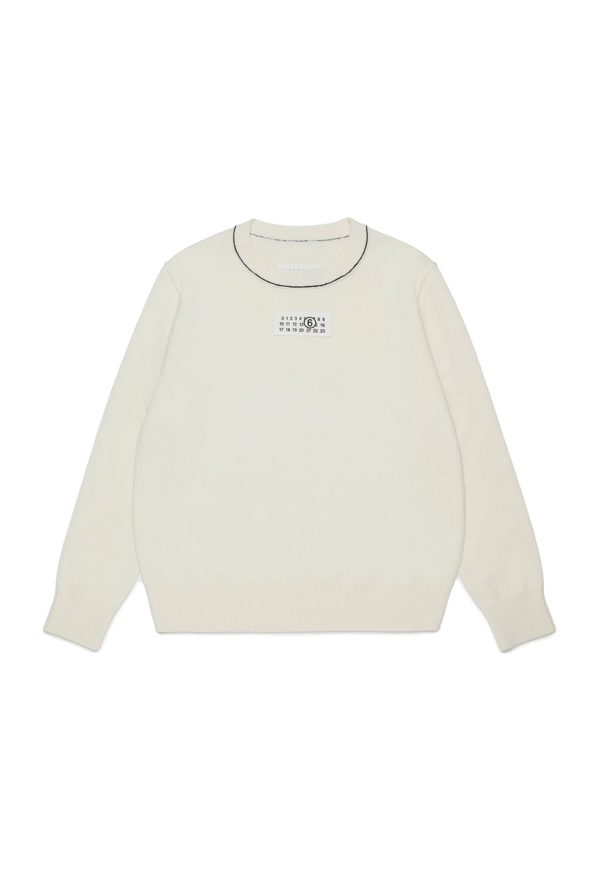 Jersey de cuello redondo en mezcla de lana