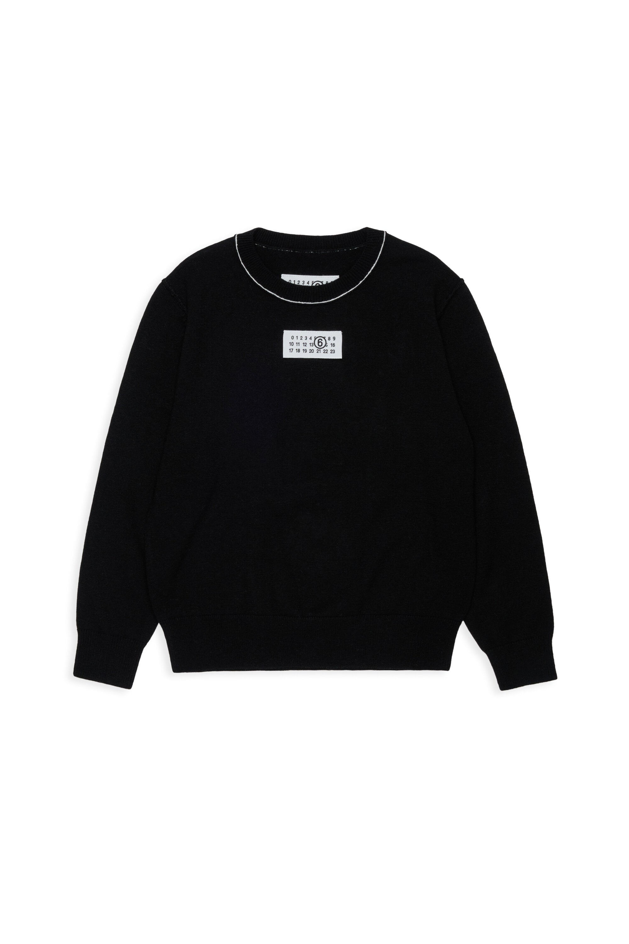 Pullover girocollo in misto lana