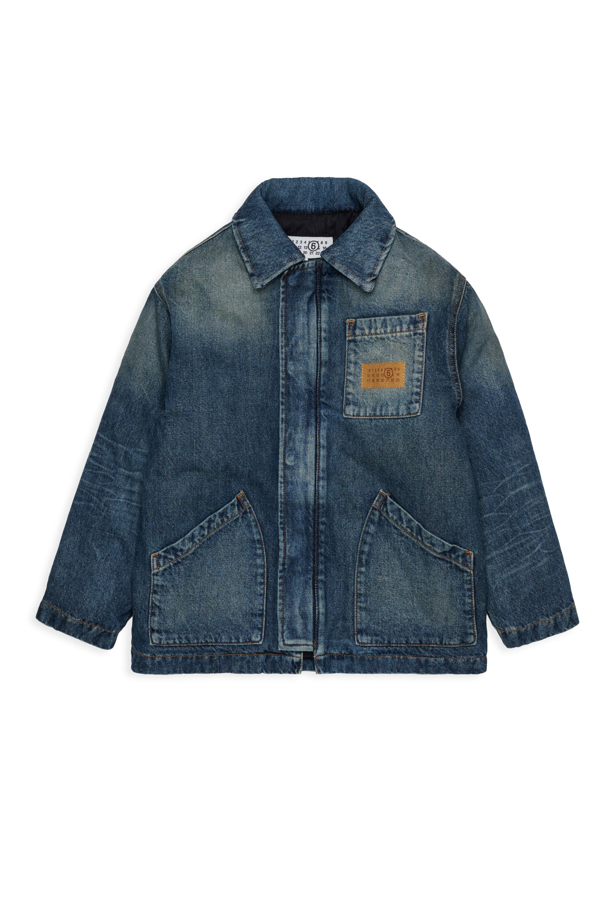 Denimjacke mit Logo