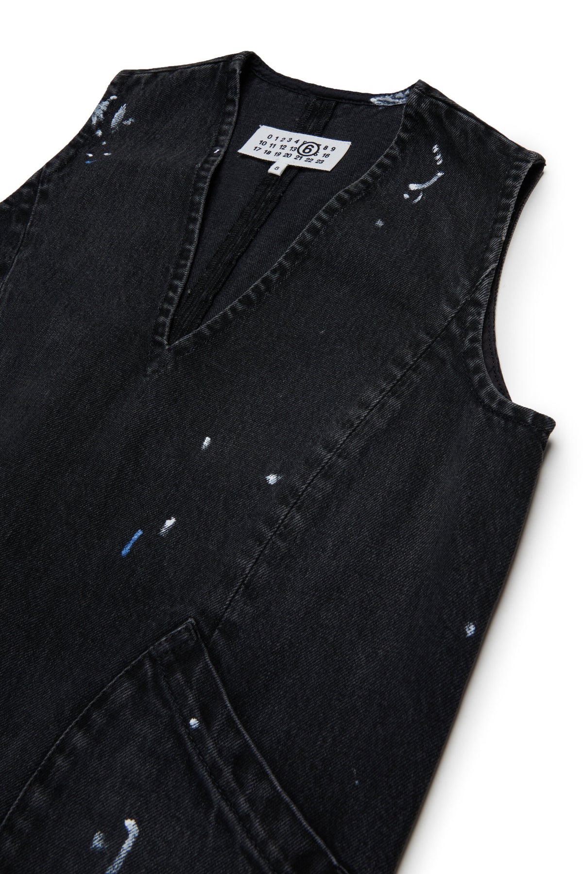 Robe sans manches effet usé avec logo