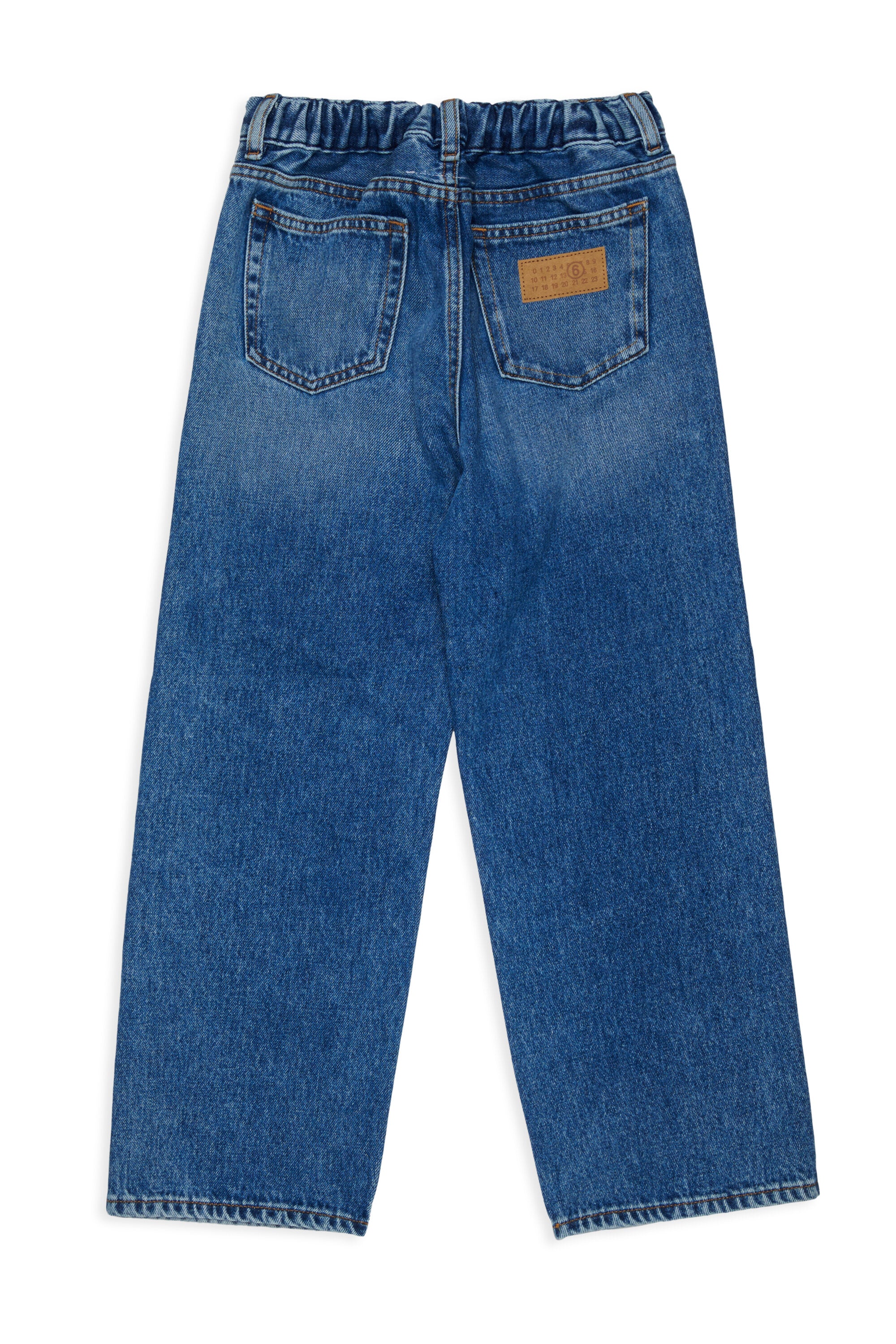 Jean regular en denim bicolore