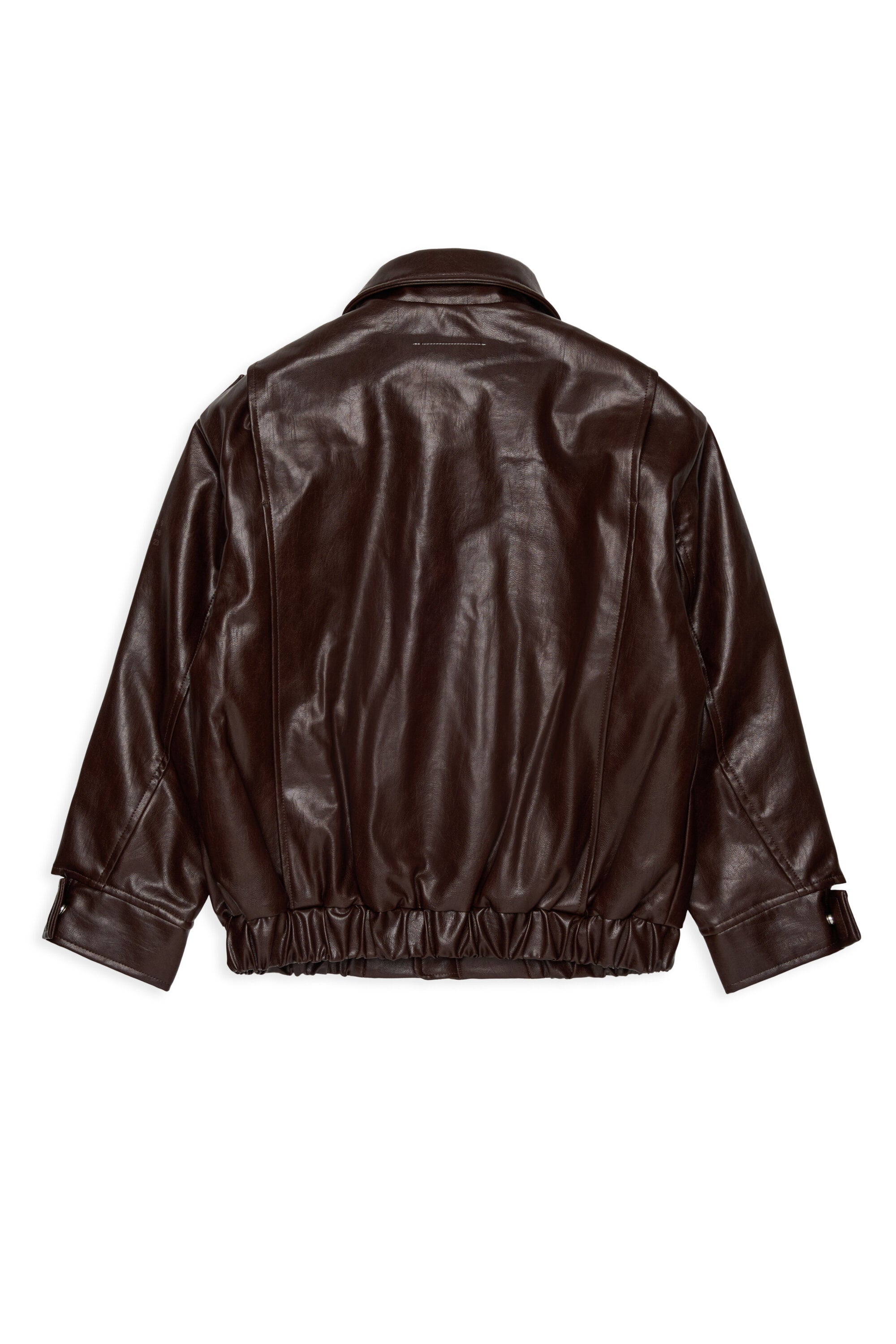 Giacca biker con logo stampato