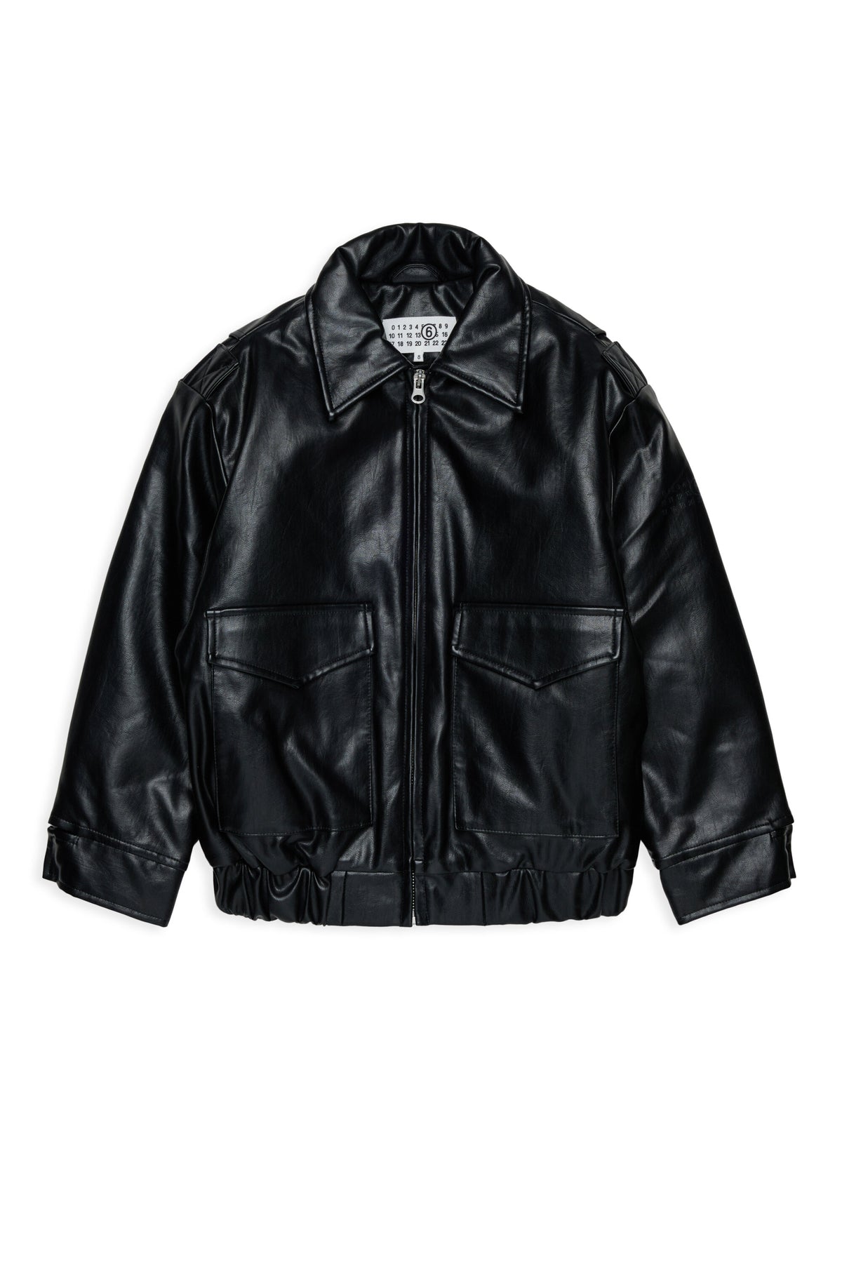 Chaqueta biker con logo estampado