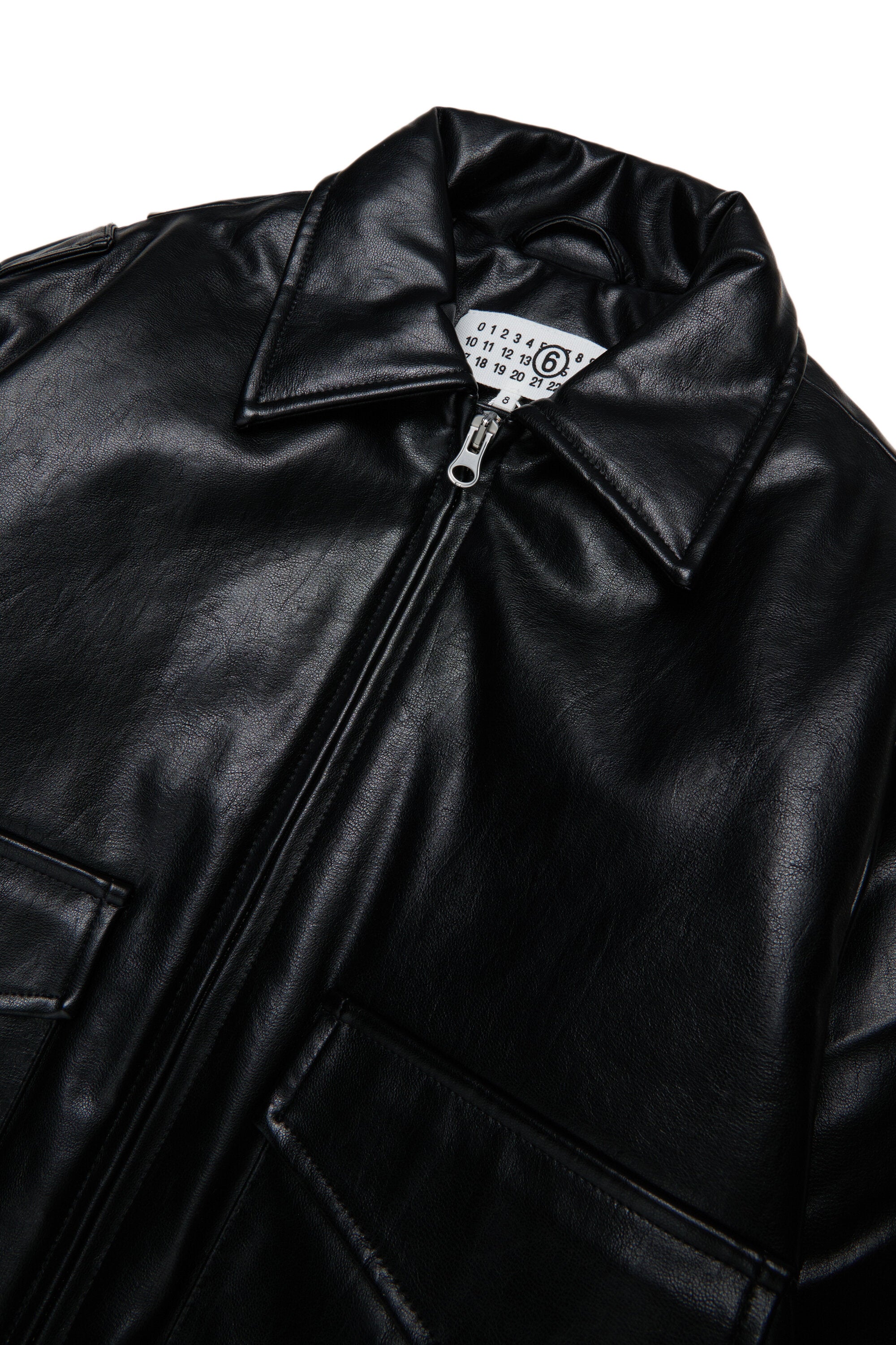 Bikerjacke mit bedrucktem Logo