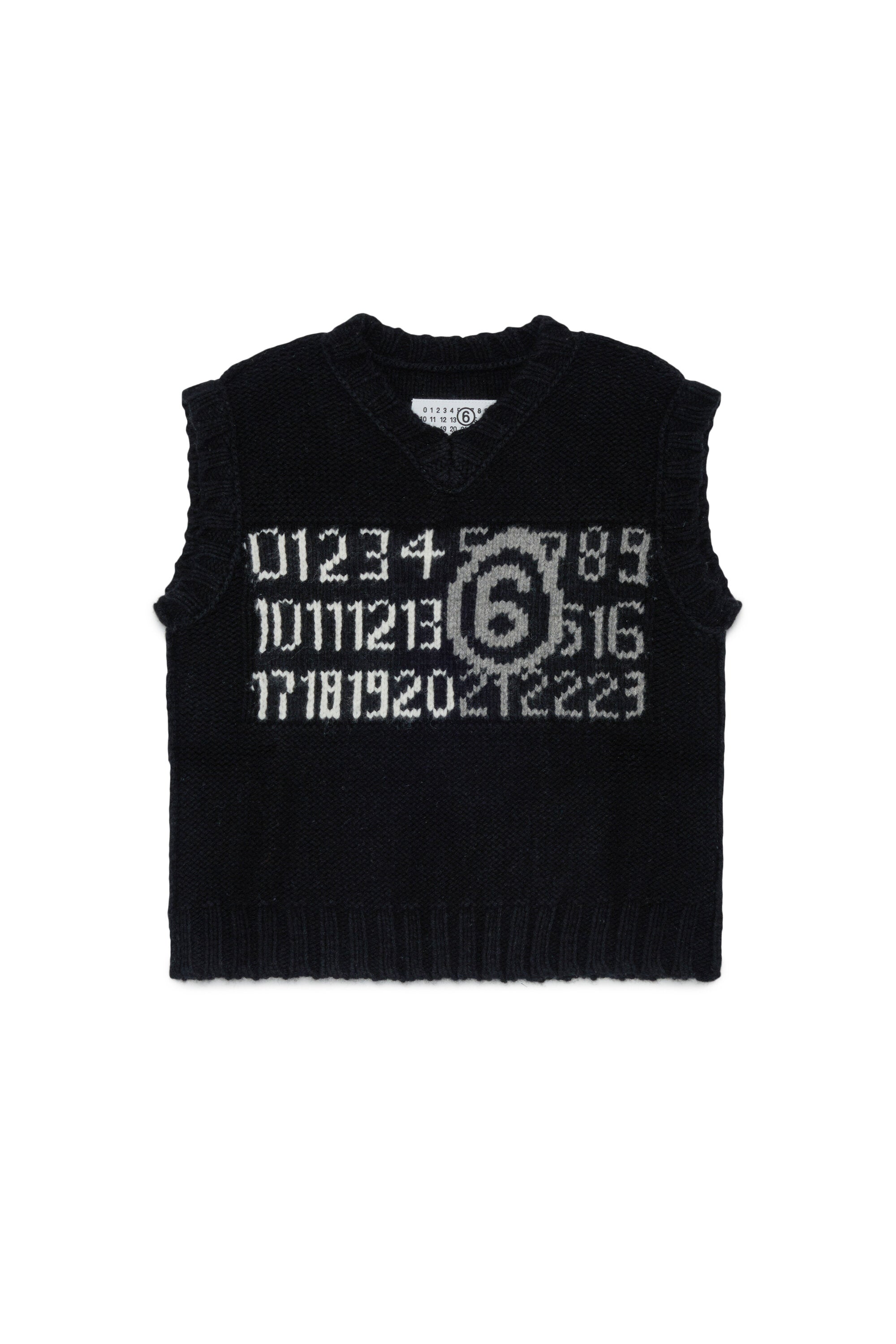 Gilet maglia senza maniche con logo