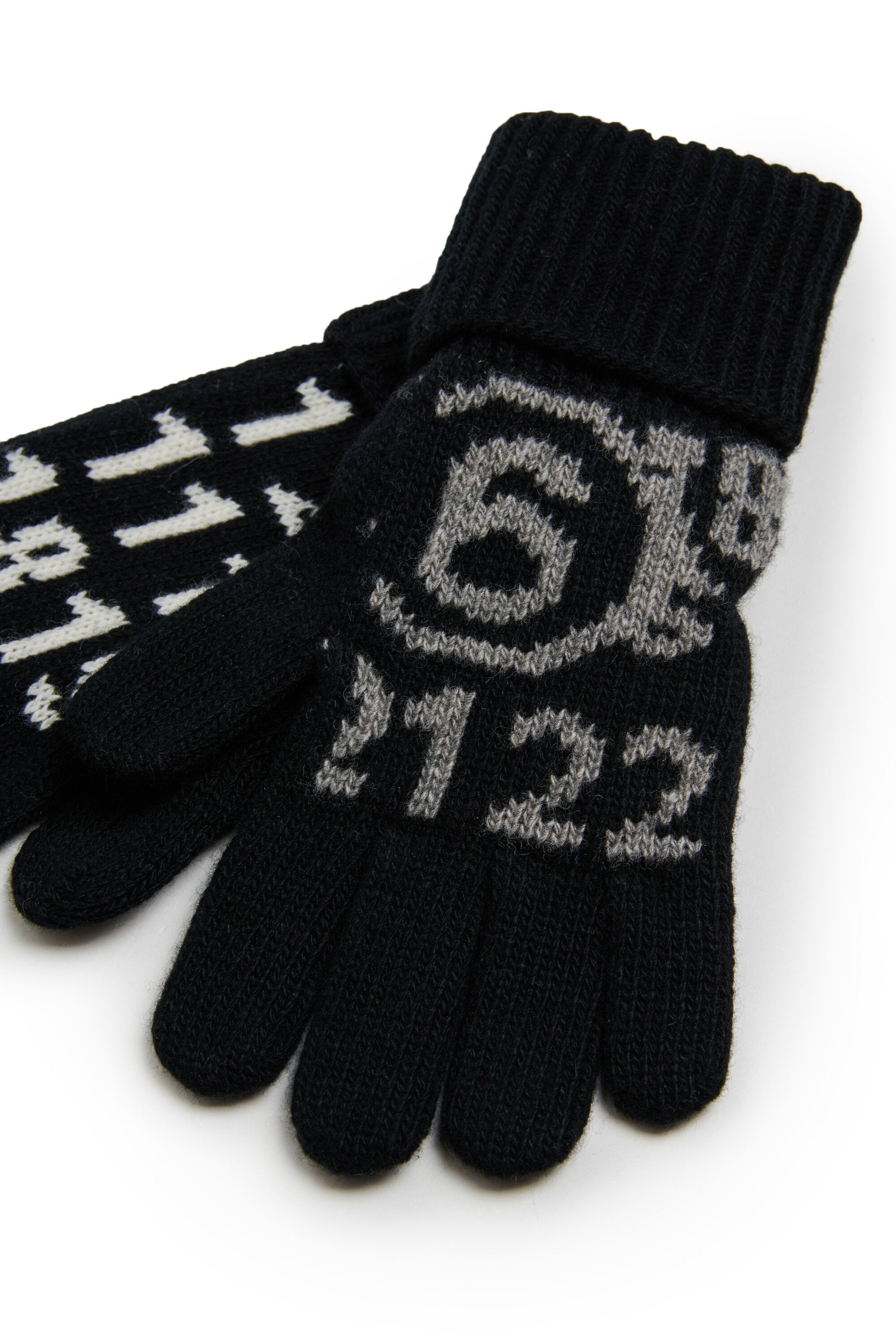 Guantes de punto con logo numérico