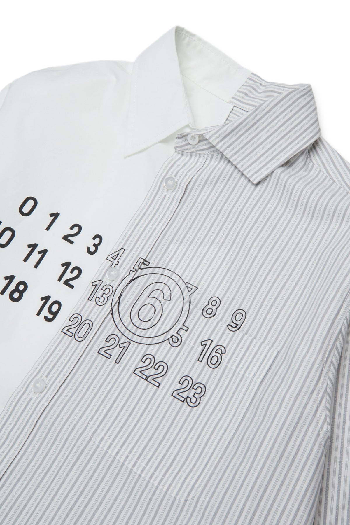Camisa asimétrica con doble estampado