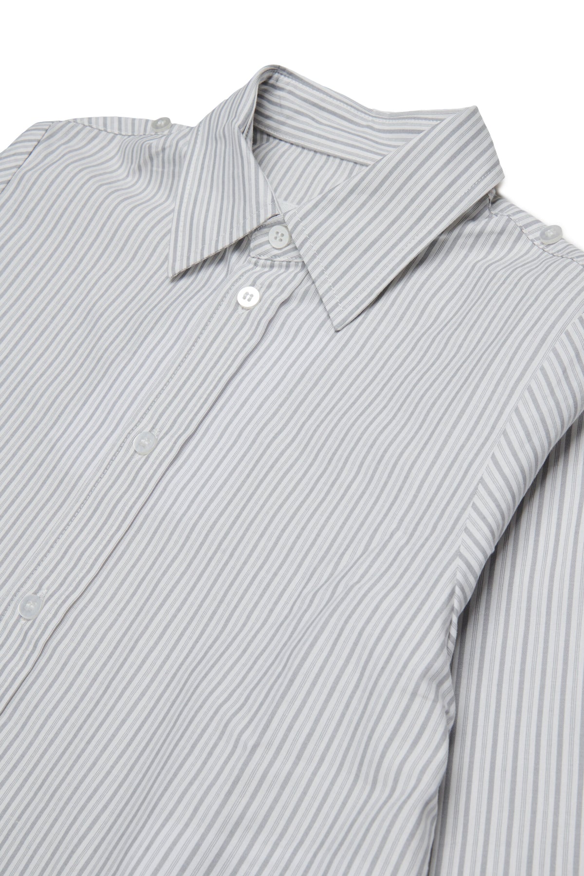 Camisa corta de rayas con logo