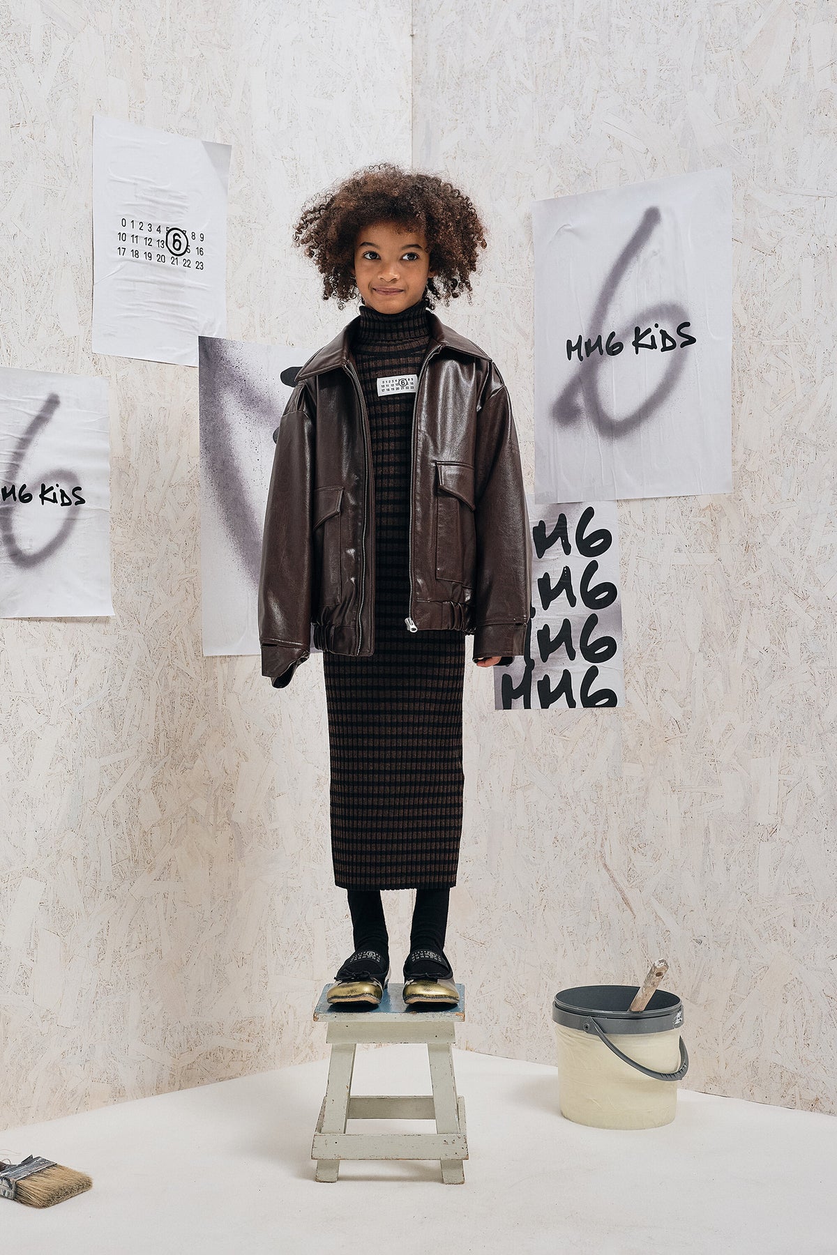Robe à rayures avec logo