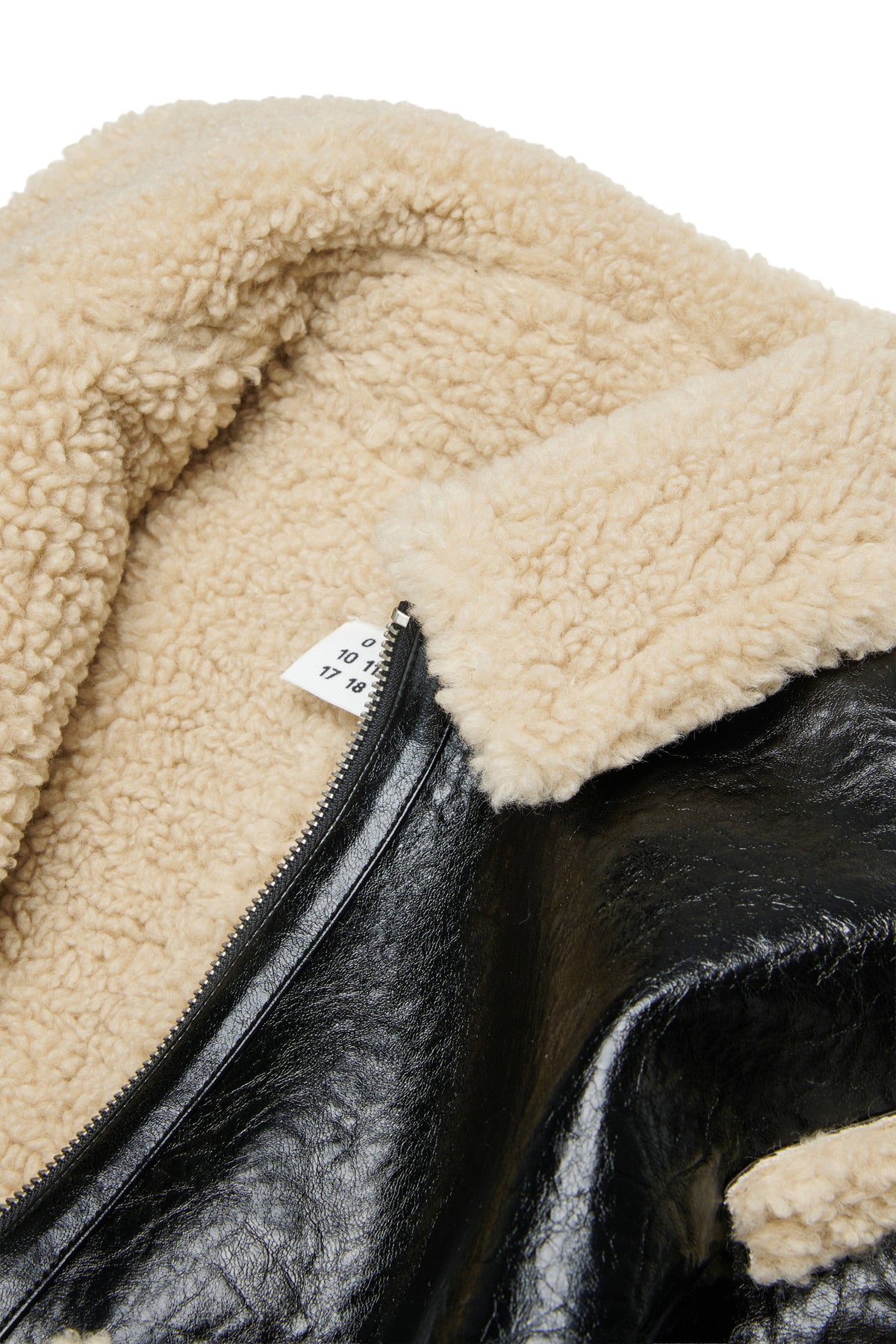 Giacca shearling con logo stampato