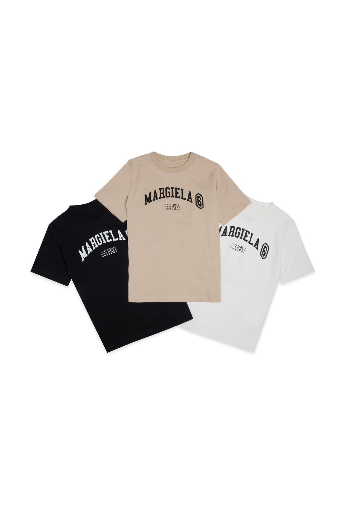 Lot de t-shirts à col rond avec logo