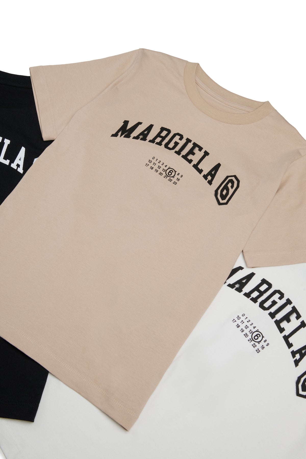 Lot de t-shirts à col rond avec logo