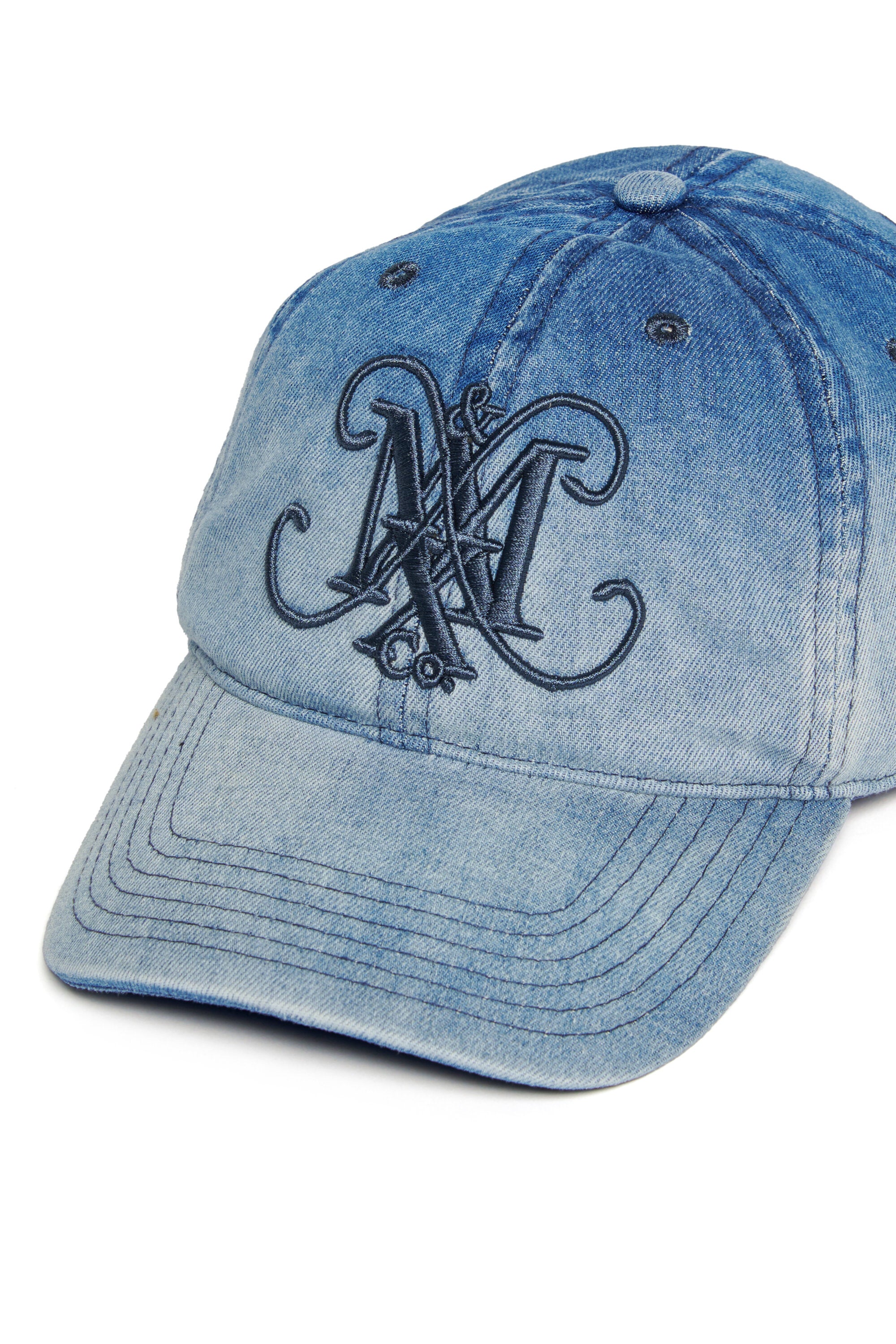Casquette de baseball en denim blanchi