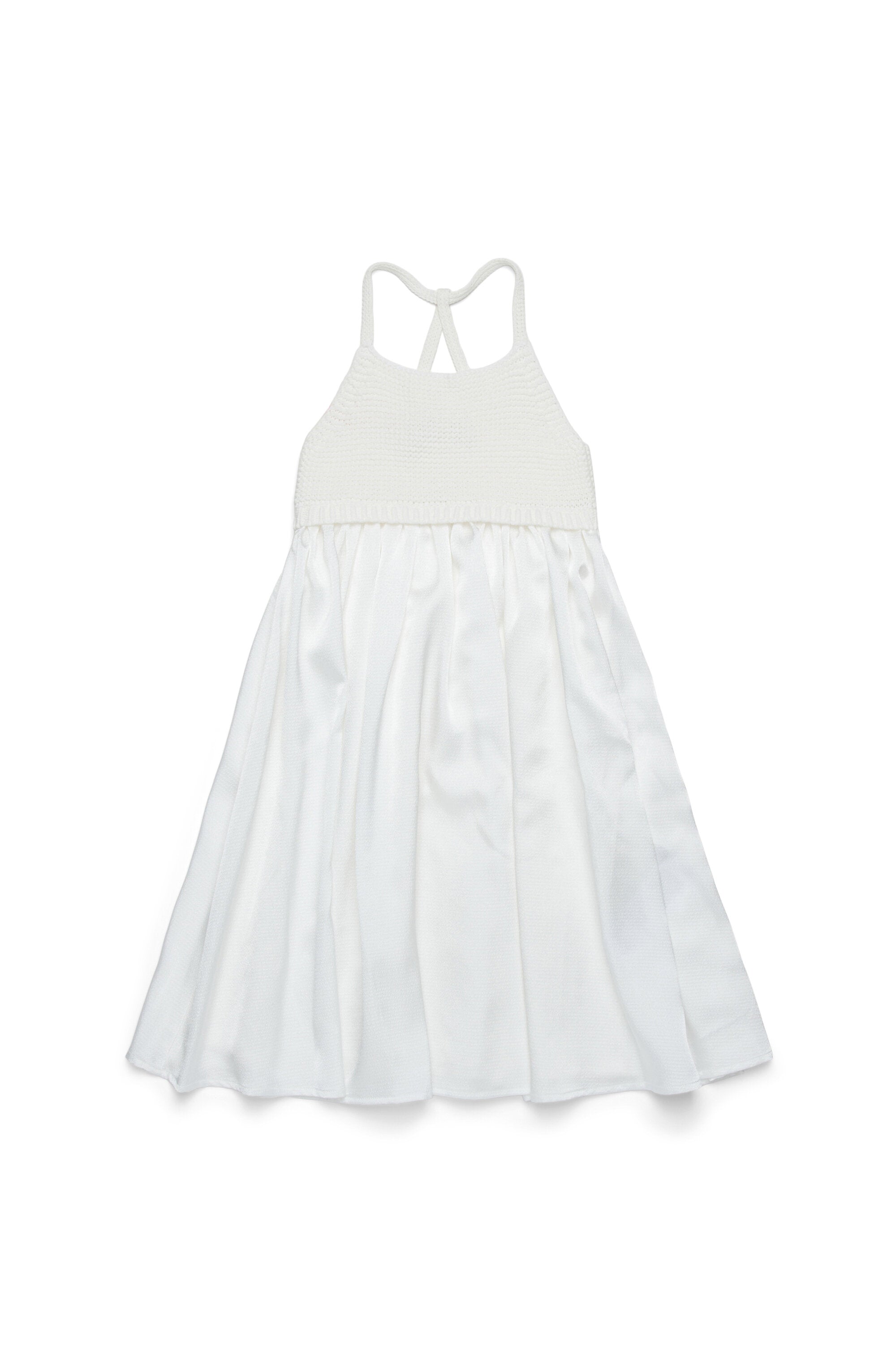 Abito doppio tessuto con top in maglia