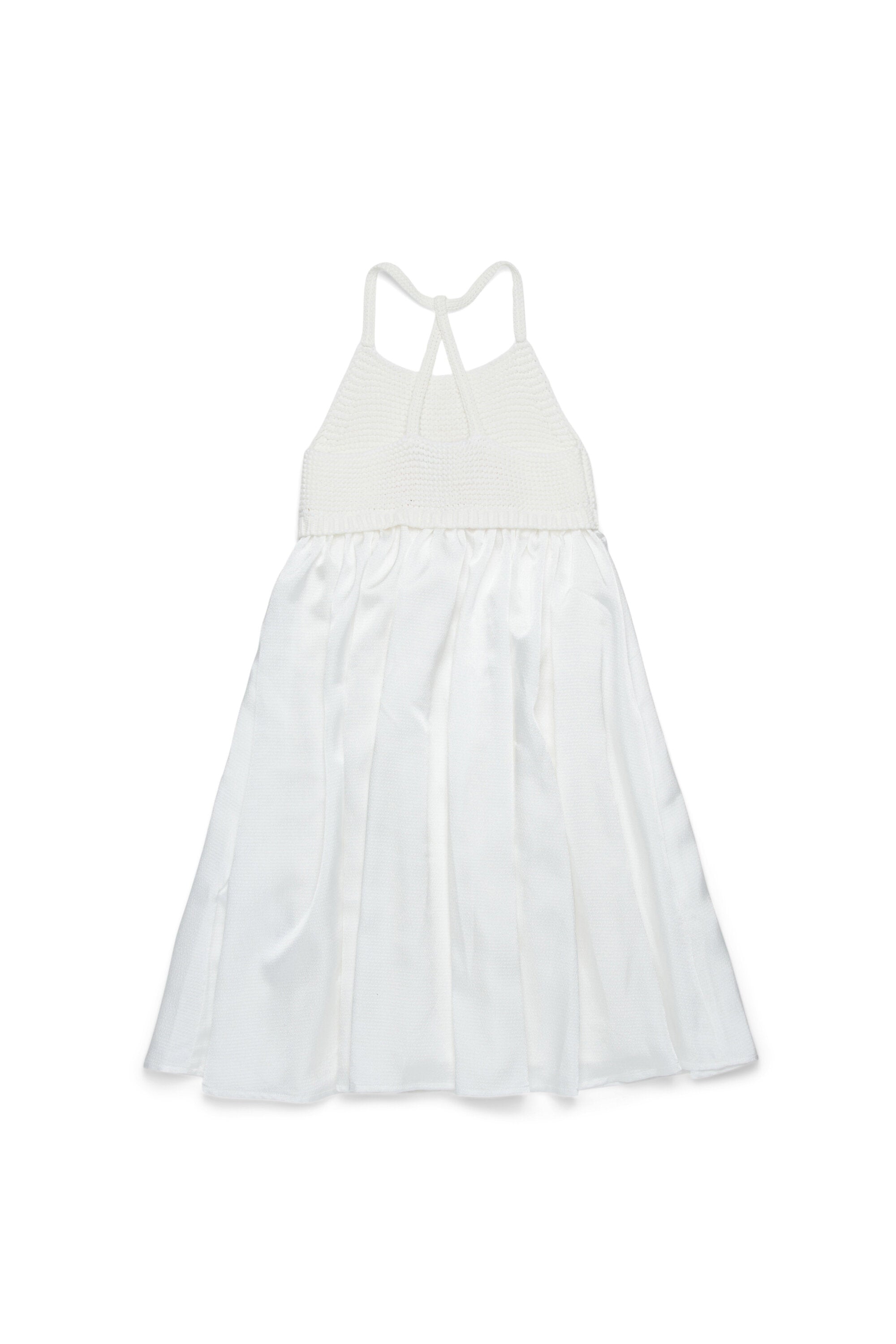 Double-fabric dress with knit top